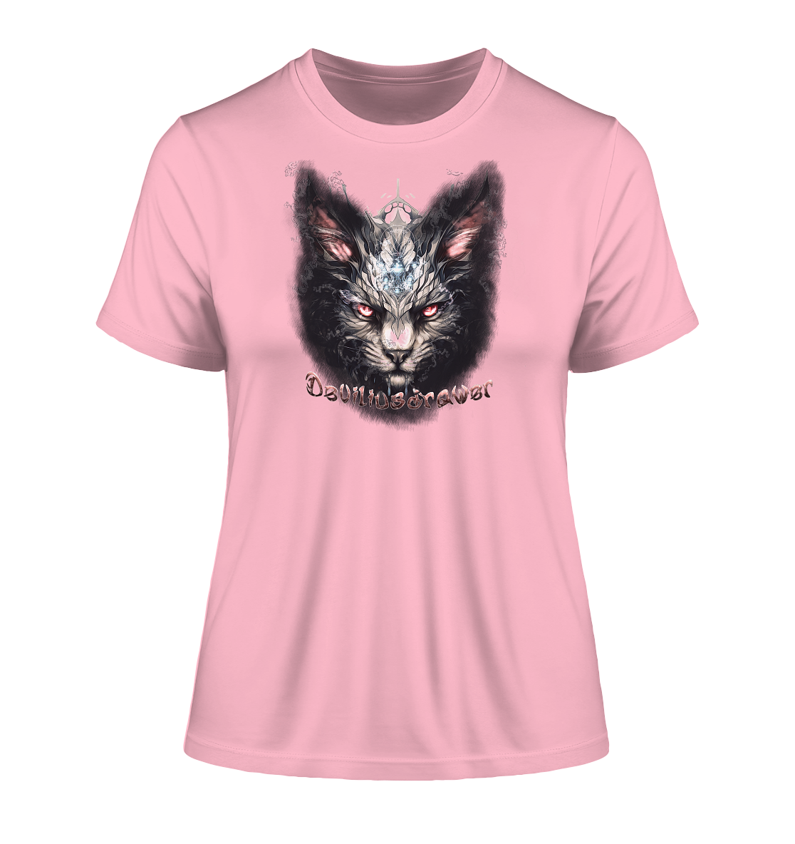 Deviliusdrawer Myshtical Redeyed Cat - Fitted Ladies Organic Shirt