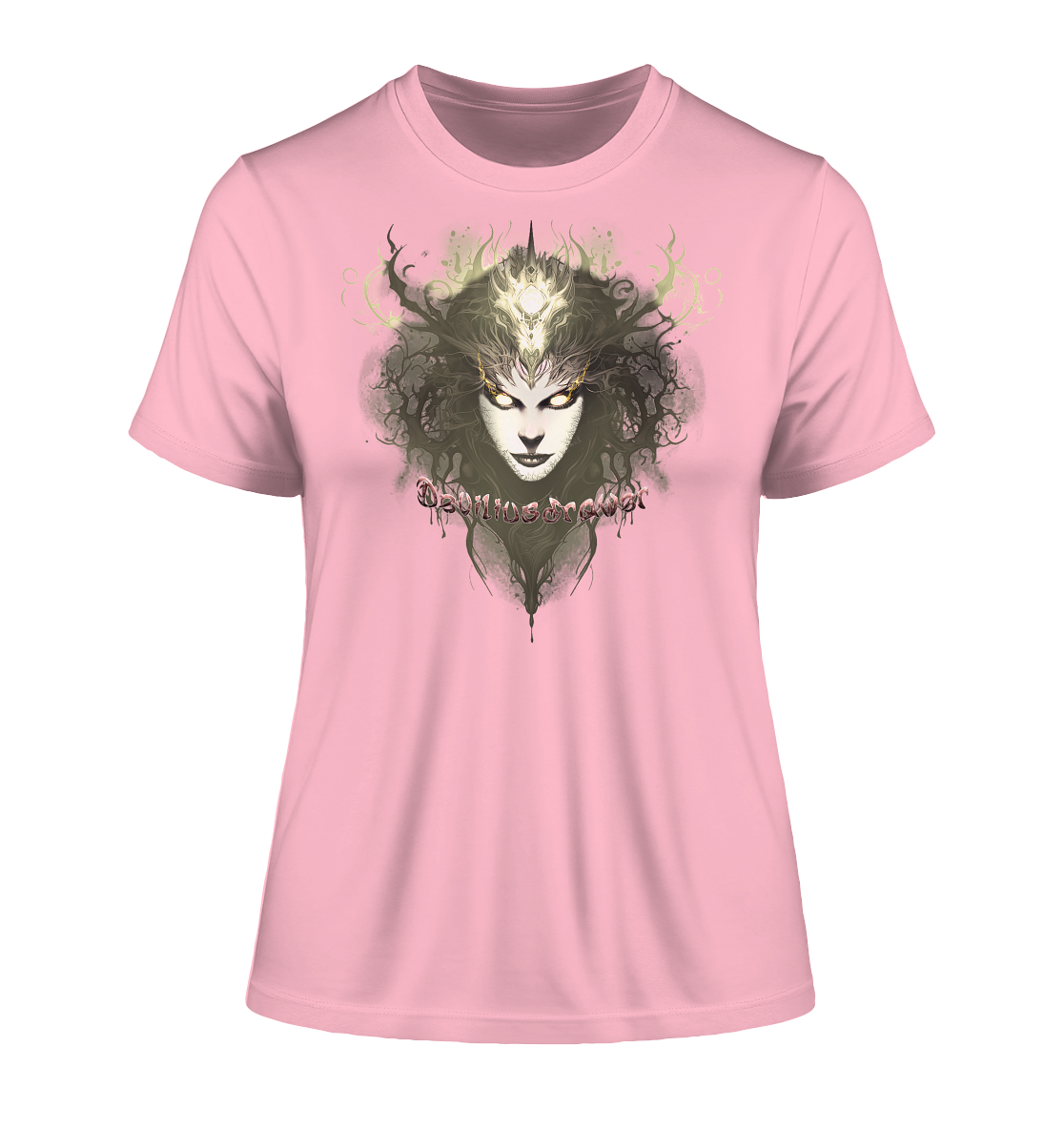 Deviliusdrawer Golden Demonica - Fitted Ladies Organic Shirt