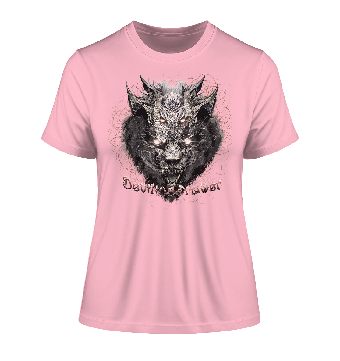 Deviliusdrawer Magical Beast Cat - Fitted Ladies Organic Shirt