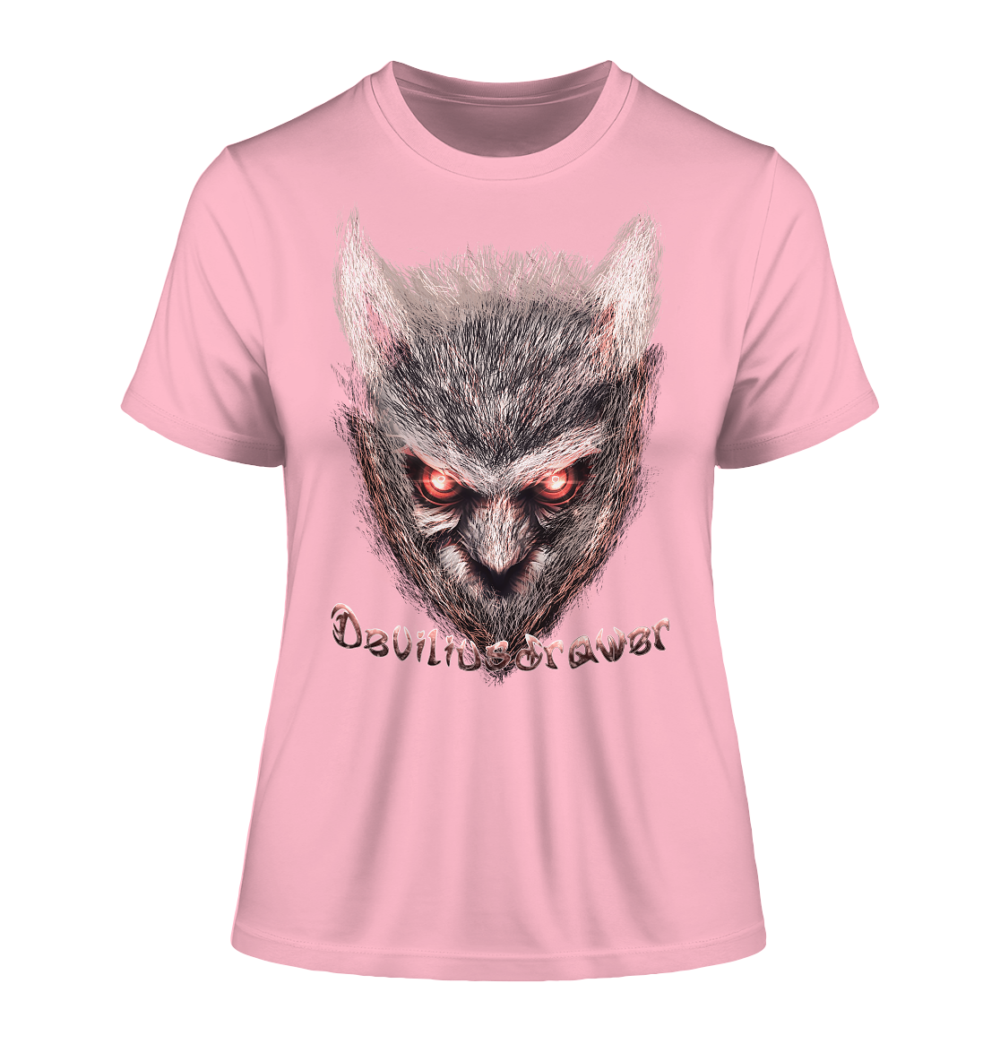 Deviliusdrawer Red Eyed Owl - Fitted Ladies Organic Shirt