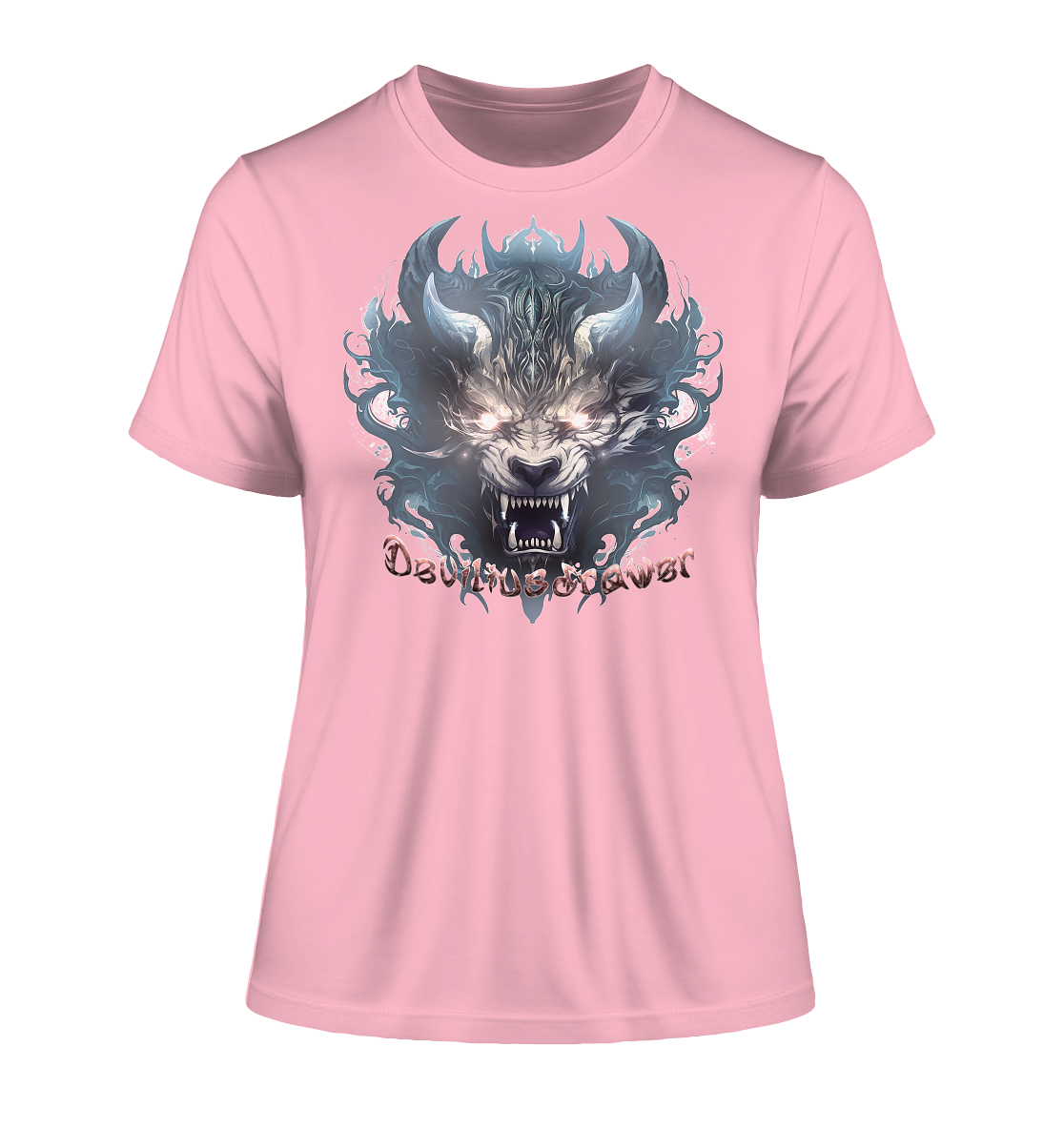 Deviliusdrawer Water Horn Tiger - Fitted Ladies Organic Shirt