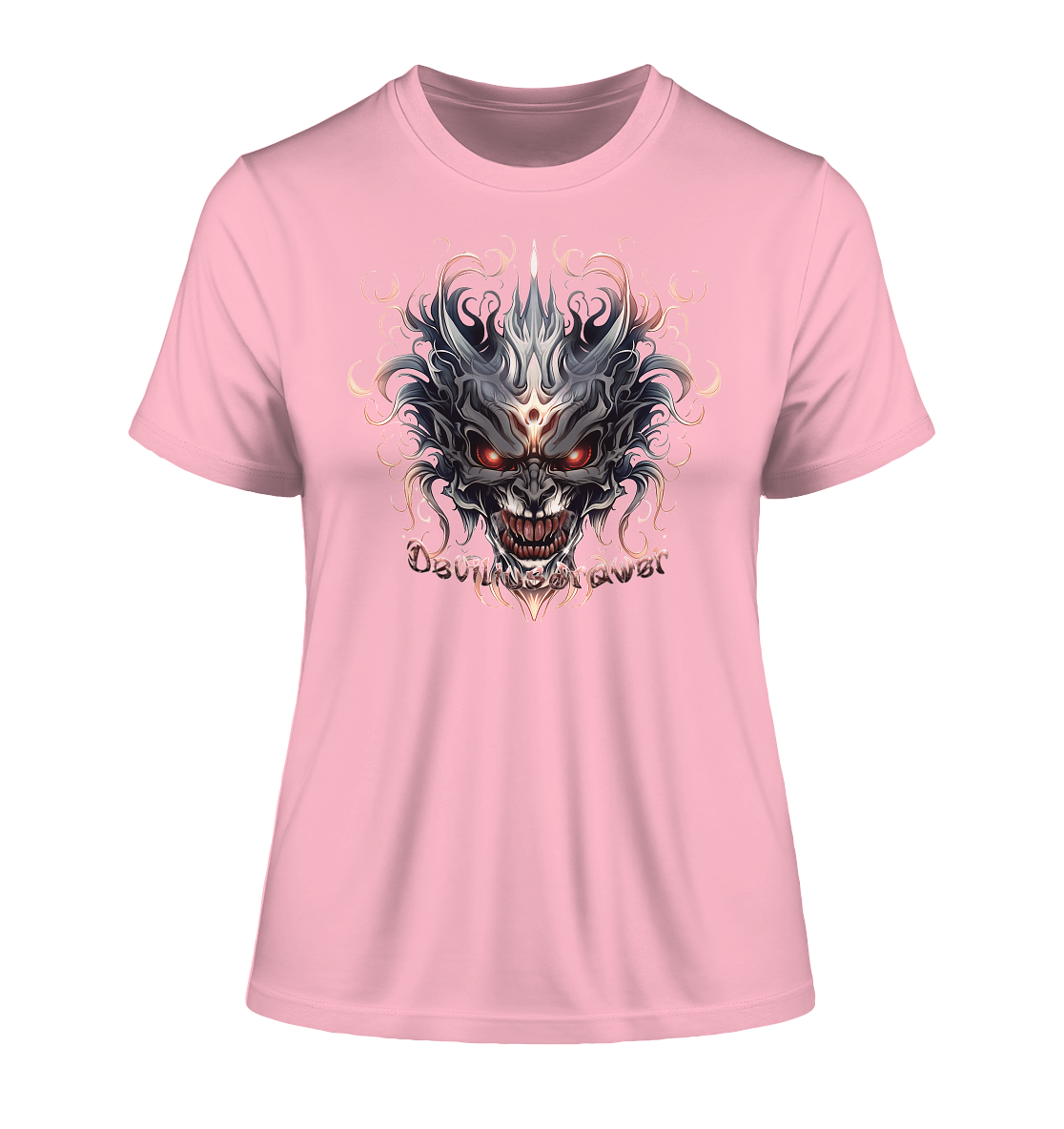 Deviliusdrawer Demon Mask - Fitted Ladies Organic Shirt