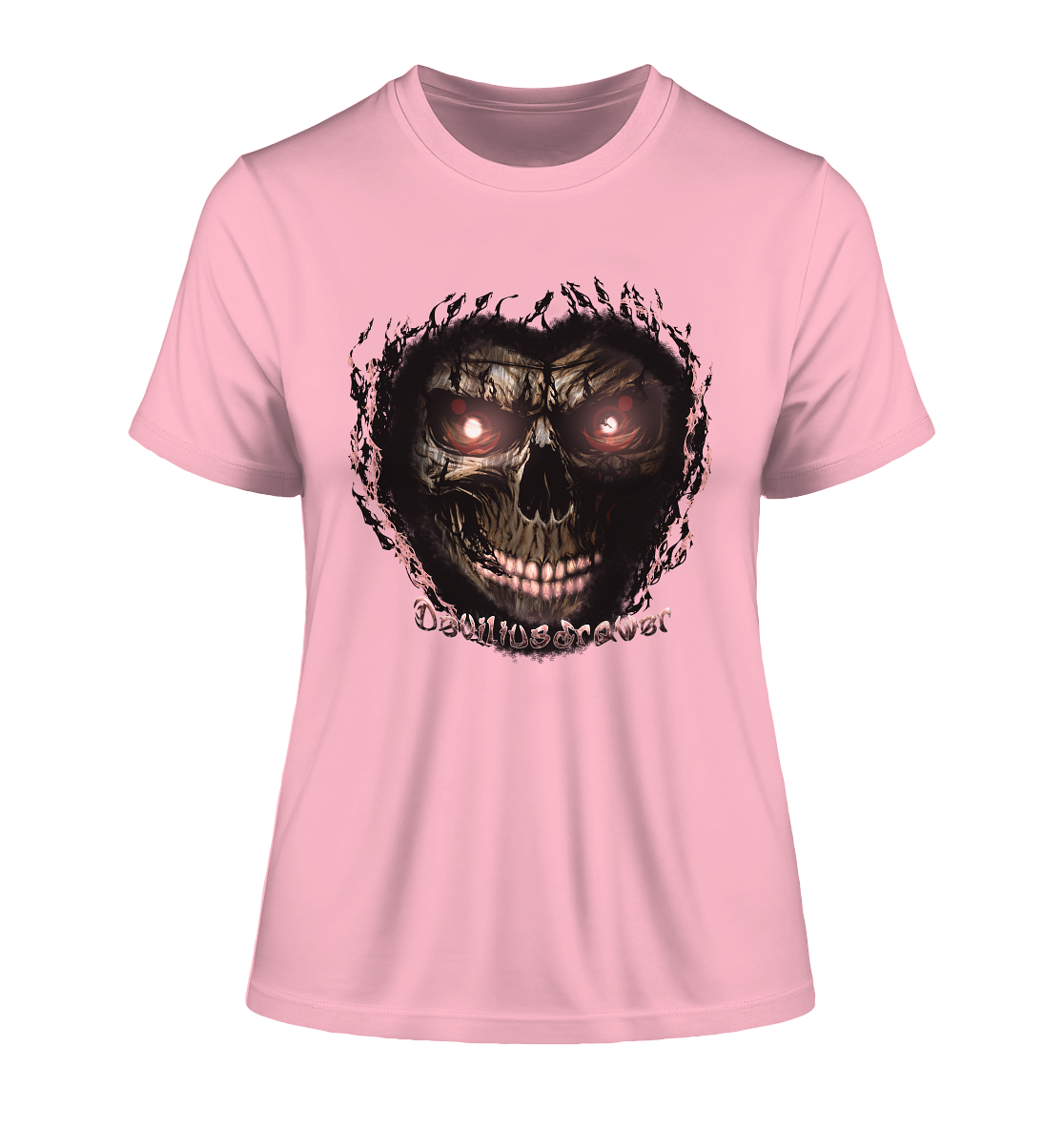 Deviliusdrawer Glow Skeleton - Fitted Ladies Organic Shirt