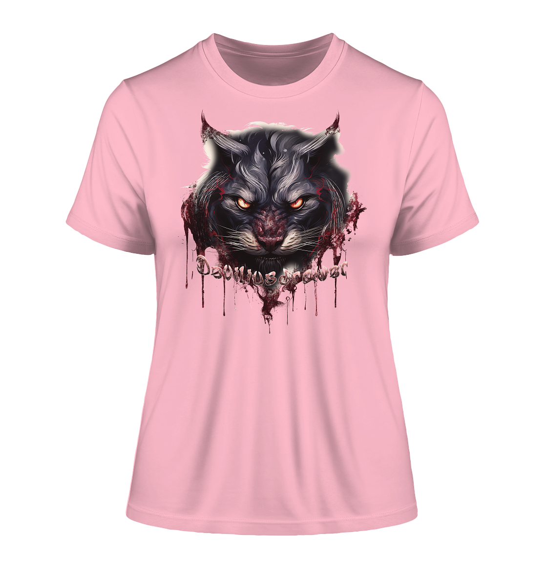Deviliusdrawer Badass Cat - Fitted Ladies Organic Shirt