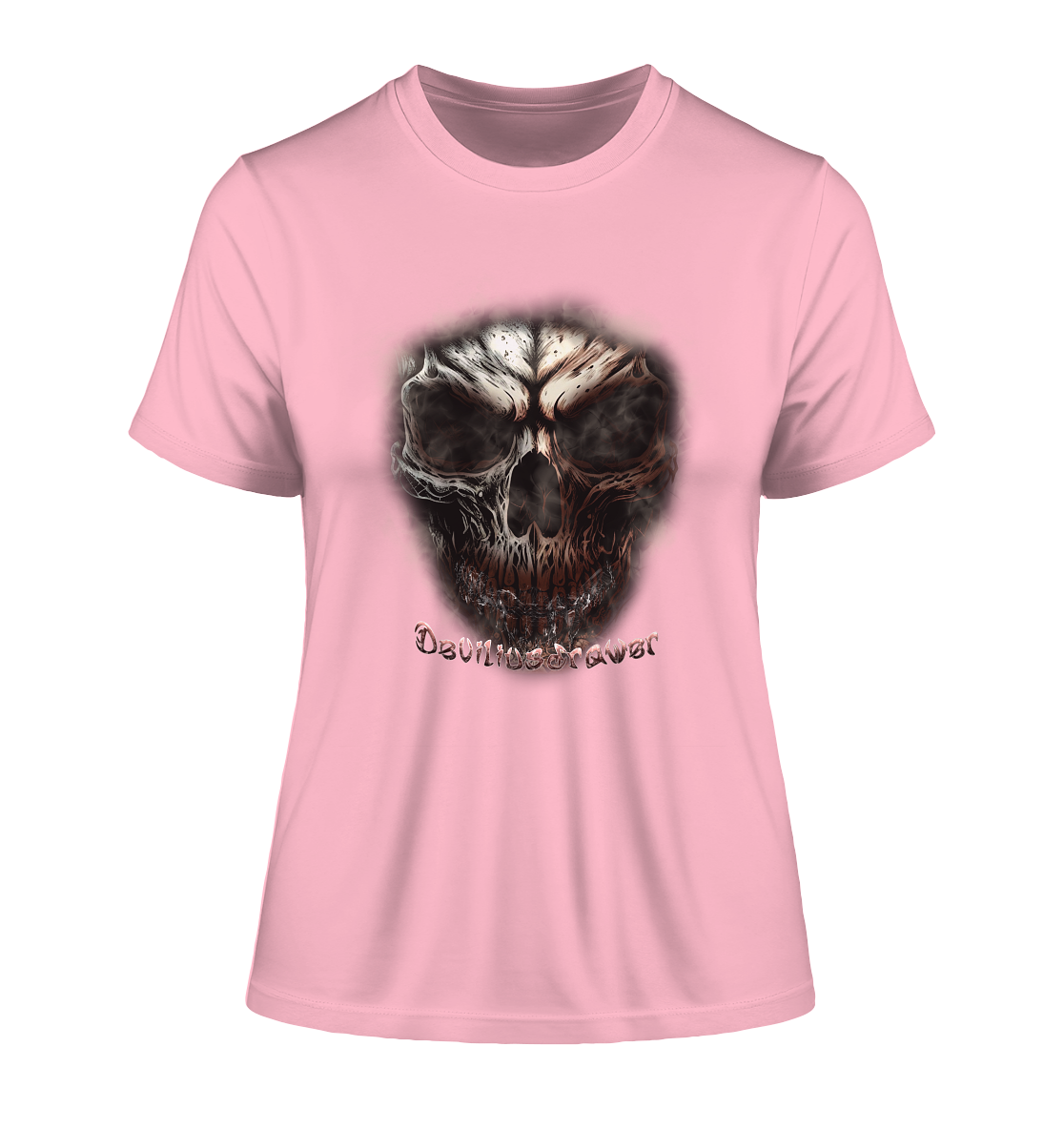 Deviliusdrawer Fire Skeleton - Fitted Ladies Organic Shirt