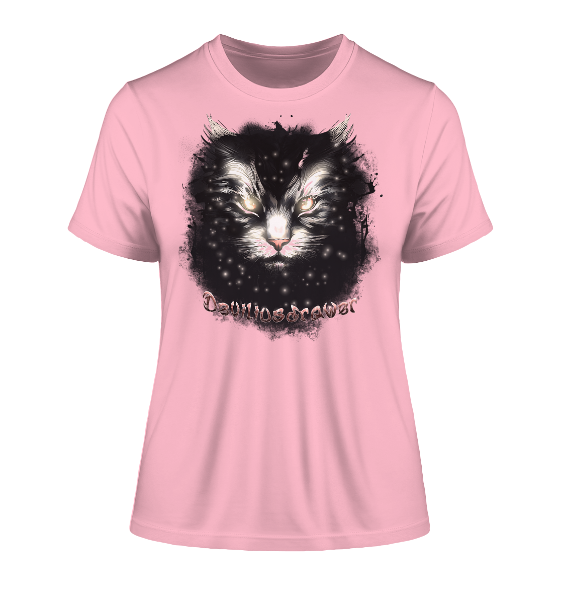 Deviliusdrawer Star Cat - Fitted Ladies Organic Shirt