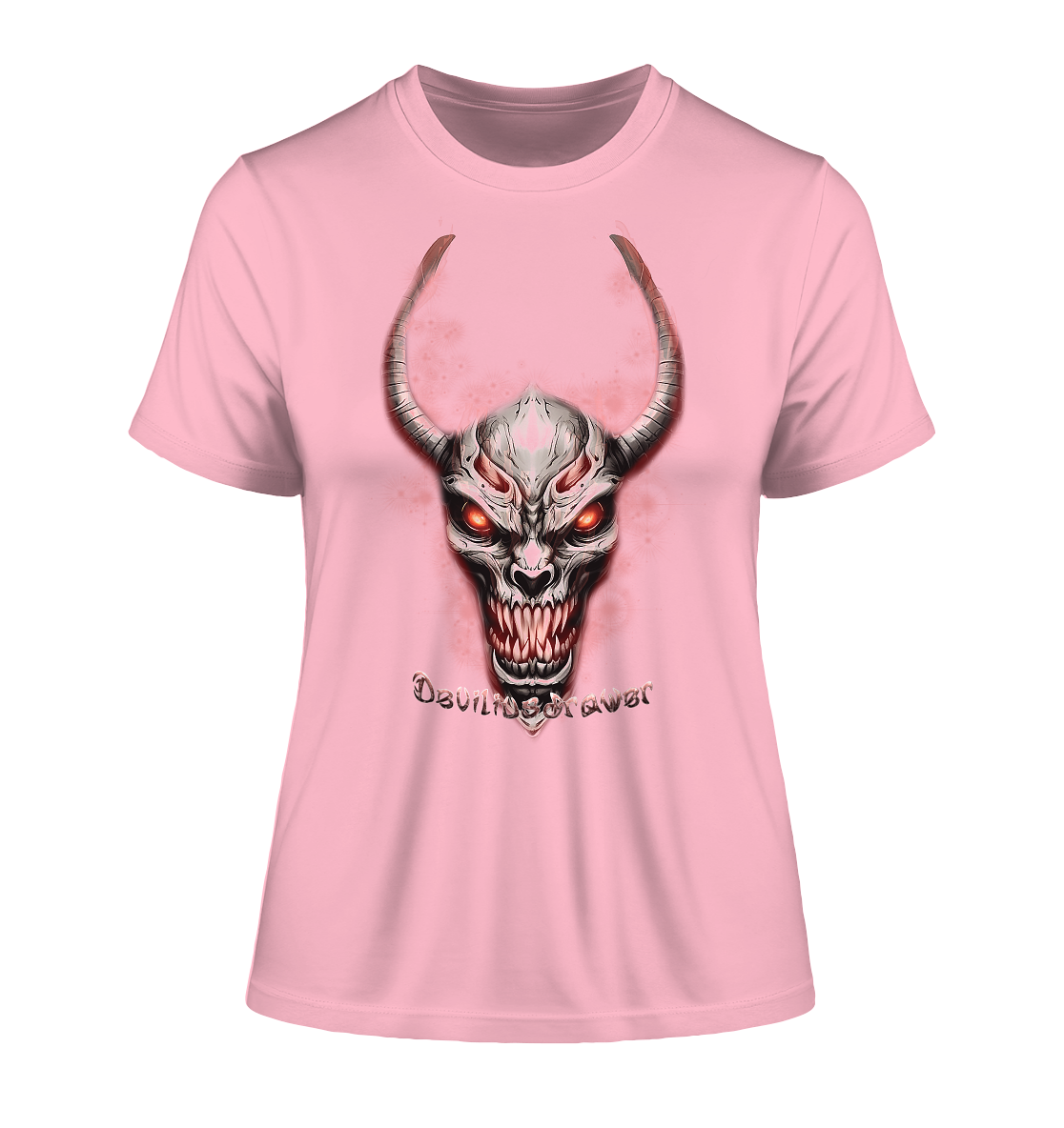 Deviliusdrawer Red Eyed Skeleton - Fitted Ladies Organic Shirt