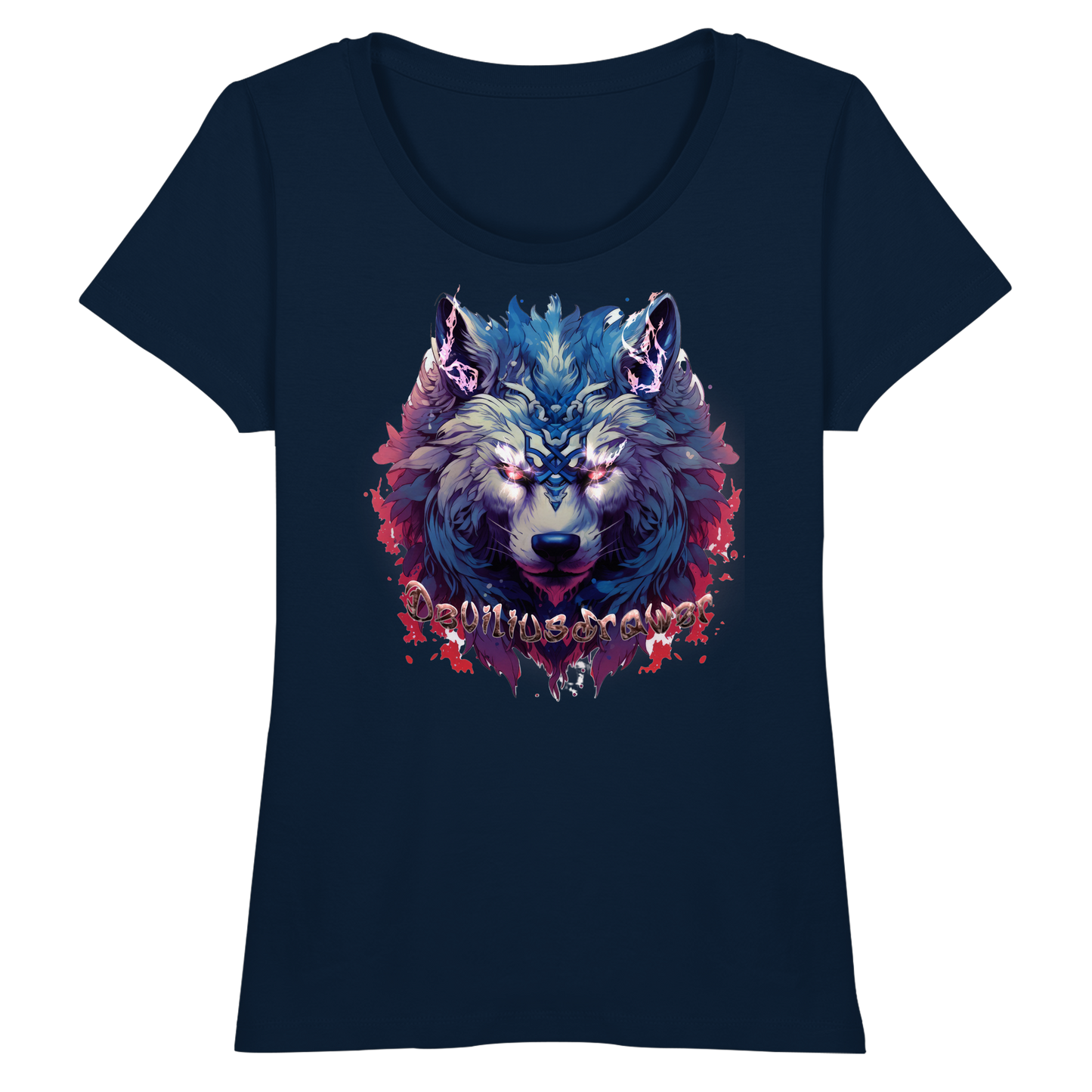 Deviliusdrawer Magic Wolf - Fitted Ladies Organic Shirt