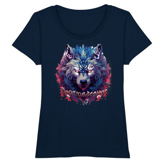 Deviliusdrawer Magic Wolf - Fitted Ladies Organic Shirt