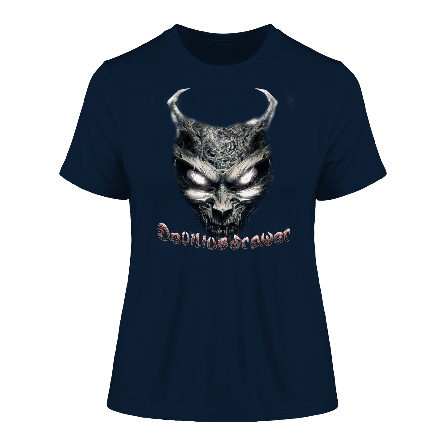 Deviliusdrawer Demonic Evil Zombie - Fitted Ladies Organic Shirt