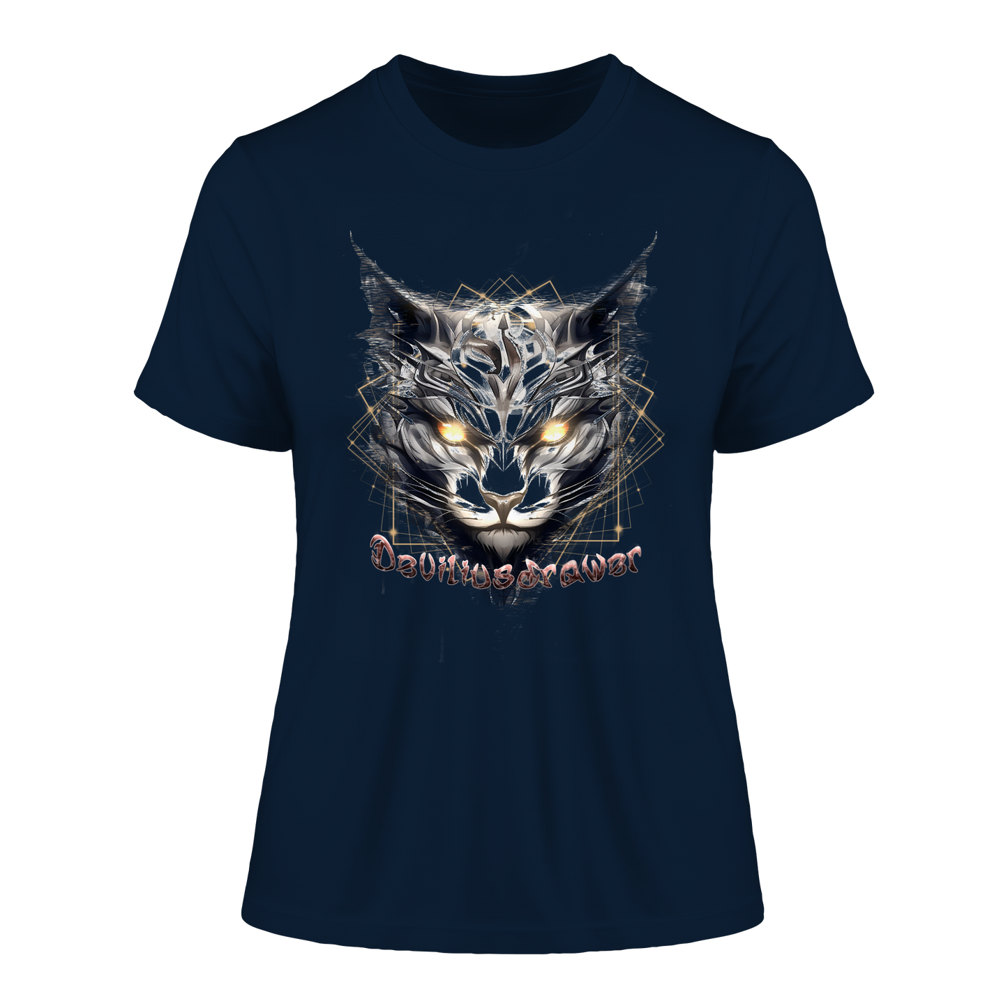 Deviliusdrawer Magician Cat - Fitted Ladies Organic Shirt