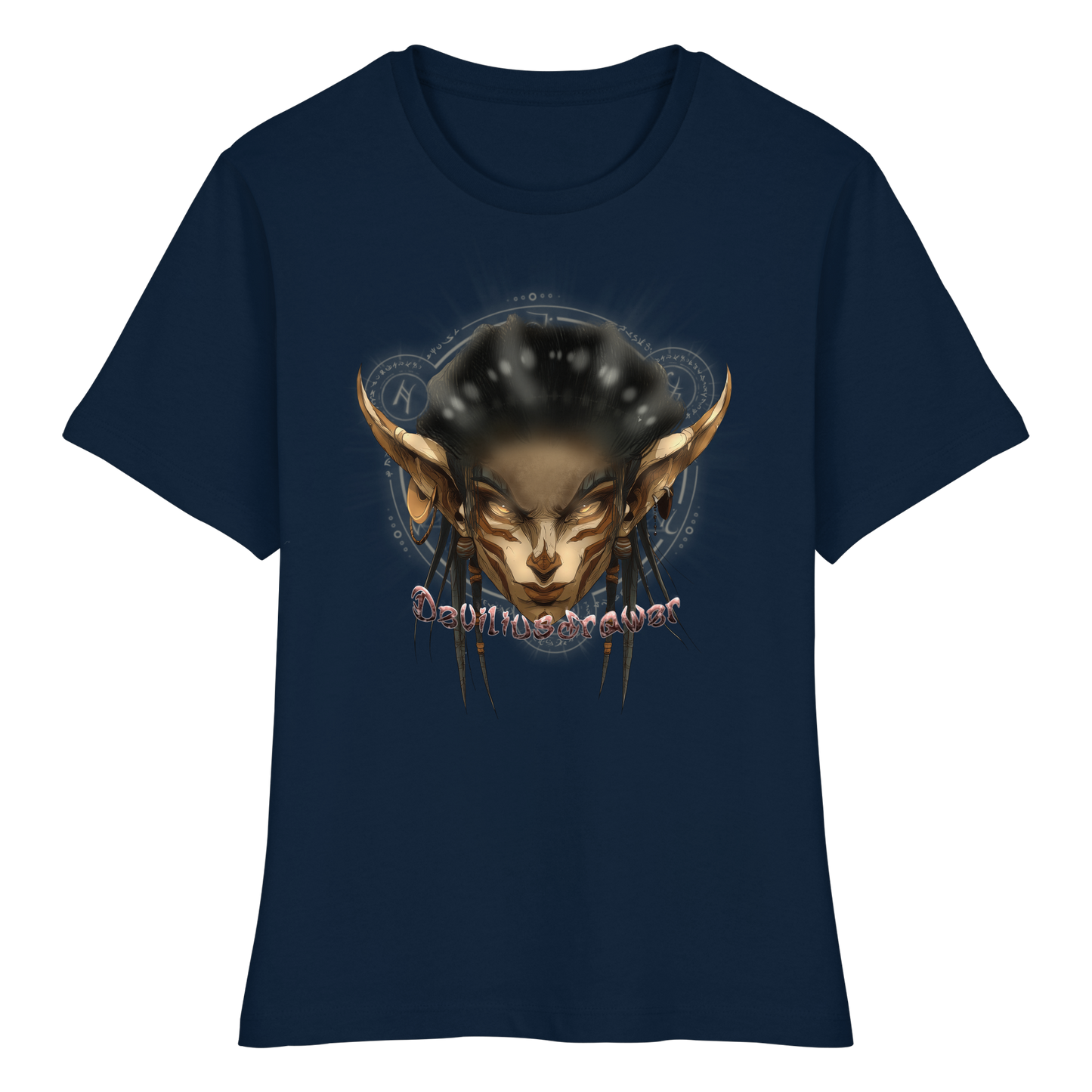 Deviliusdrawer Gold Magician Elf - Fitted Ladies Organic Shirt