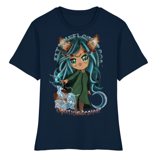 Deviliusdrawer Kitsuneflower - Fitted Ladies Organic Shirt