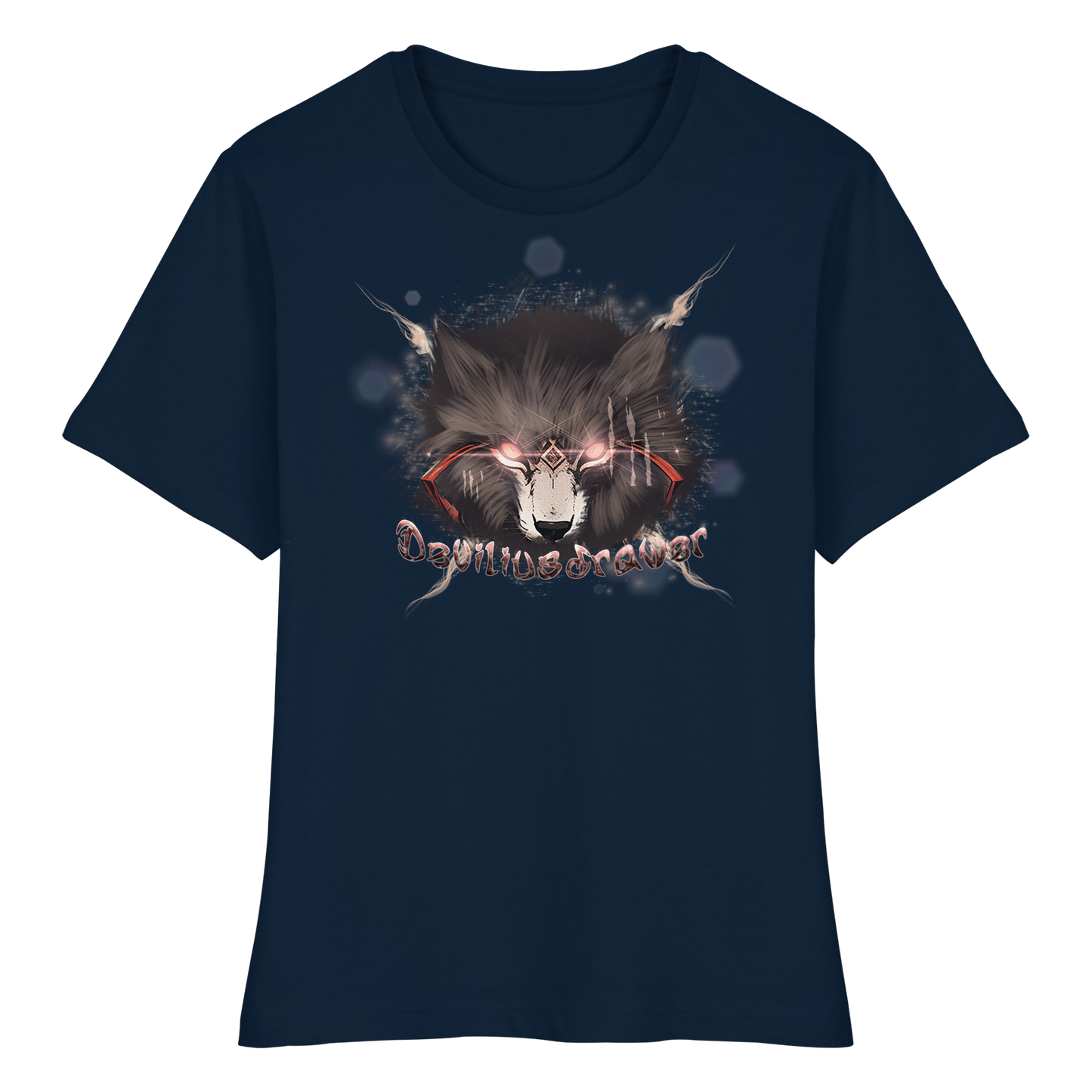 Deviliusdrawer Sparking Wolf - Fitted Ladies Organic Shirt