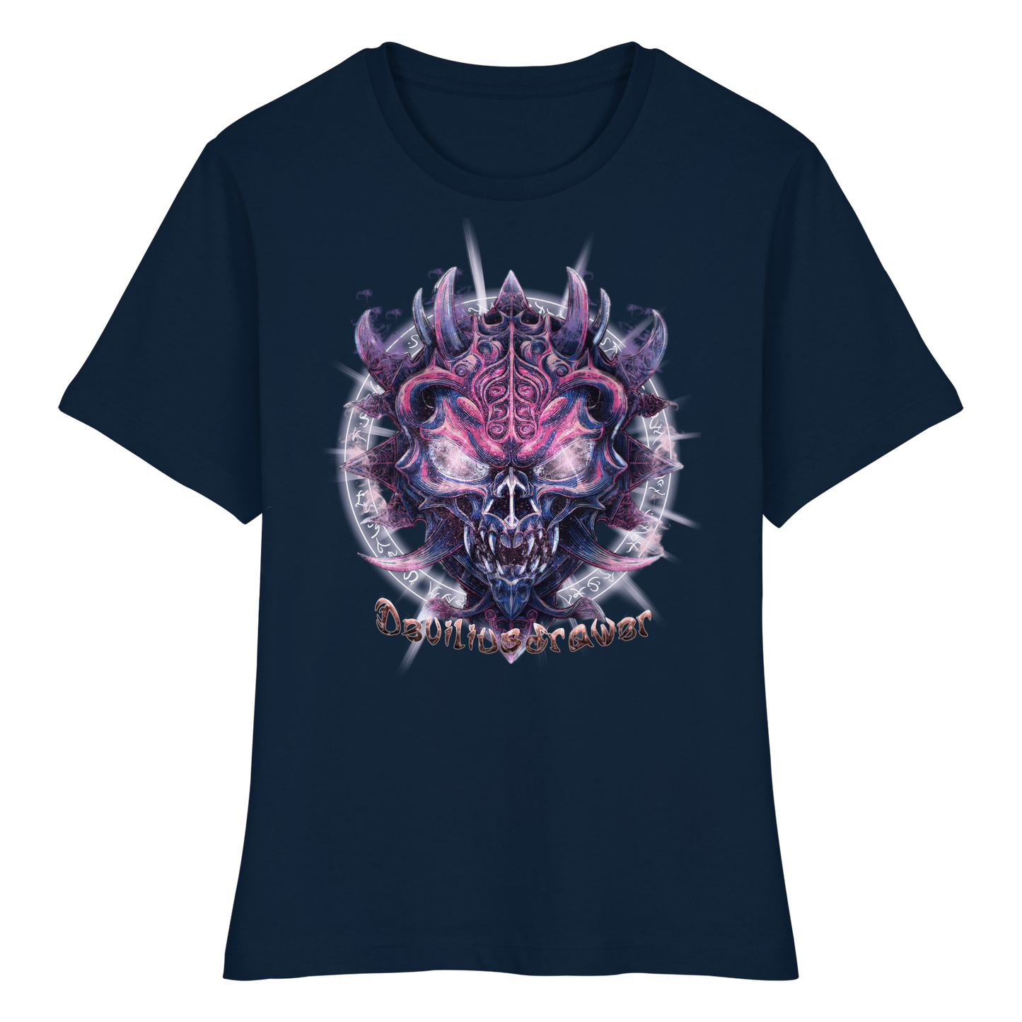 Deviliusdrawer Fire Demon - Fitted Ladies Organic Shirt
