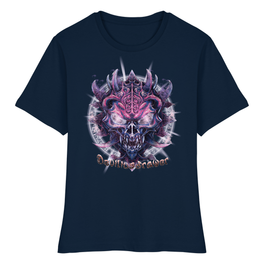 Deviliusdrawer Fire Demon - Fitted Ladies Organic Shirt