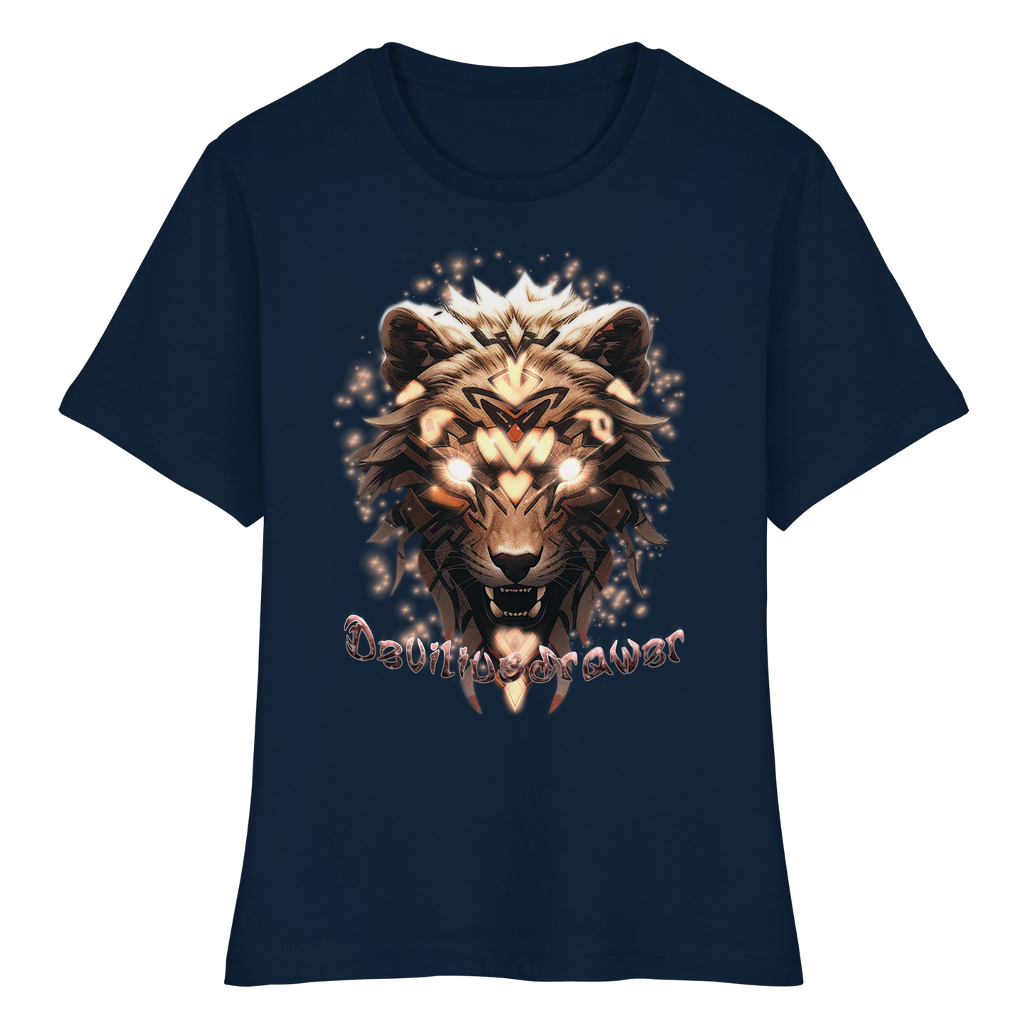 Deviliusdrawer Gold Weartiger - Fitted Ladies Organic Shirt