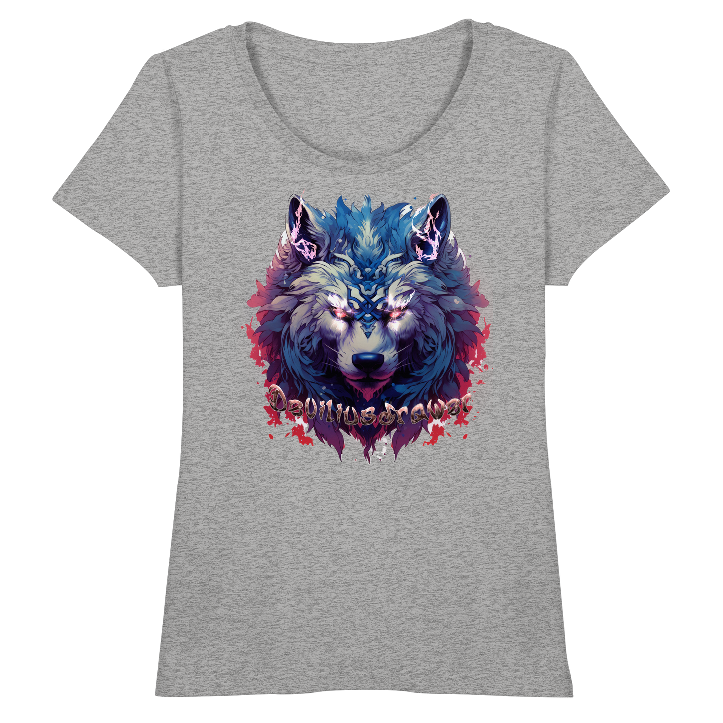 Deviliusdrawer Magic Wolf - Fitted Ladies Organic Shirt