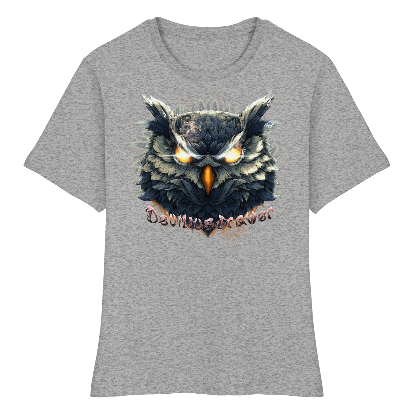 Deviliusdrawer Dark Fire Owl - Fitted Ladies Organic Shirt