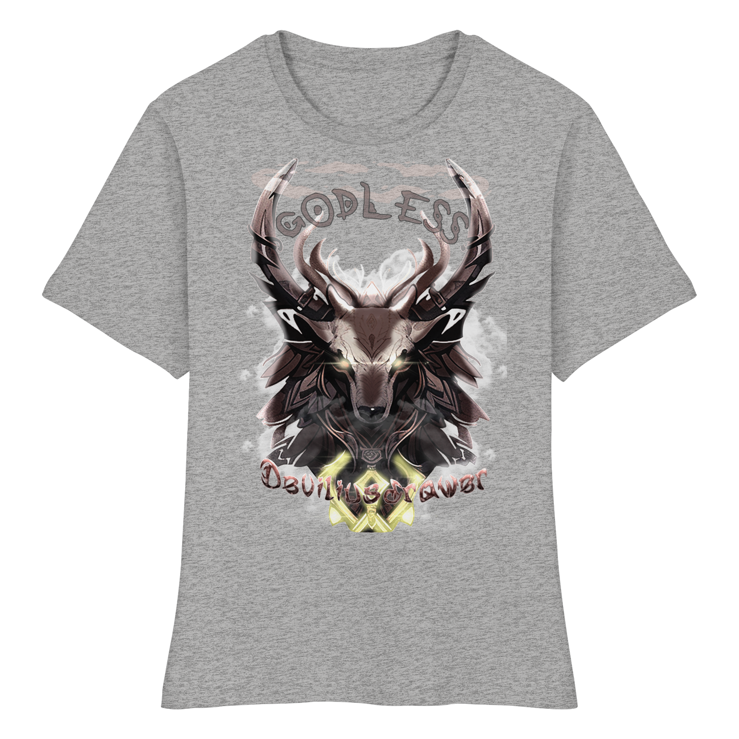 Deviliusdrawer Godless Deer - Fitted Ladies Organic Shirt