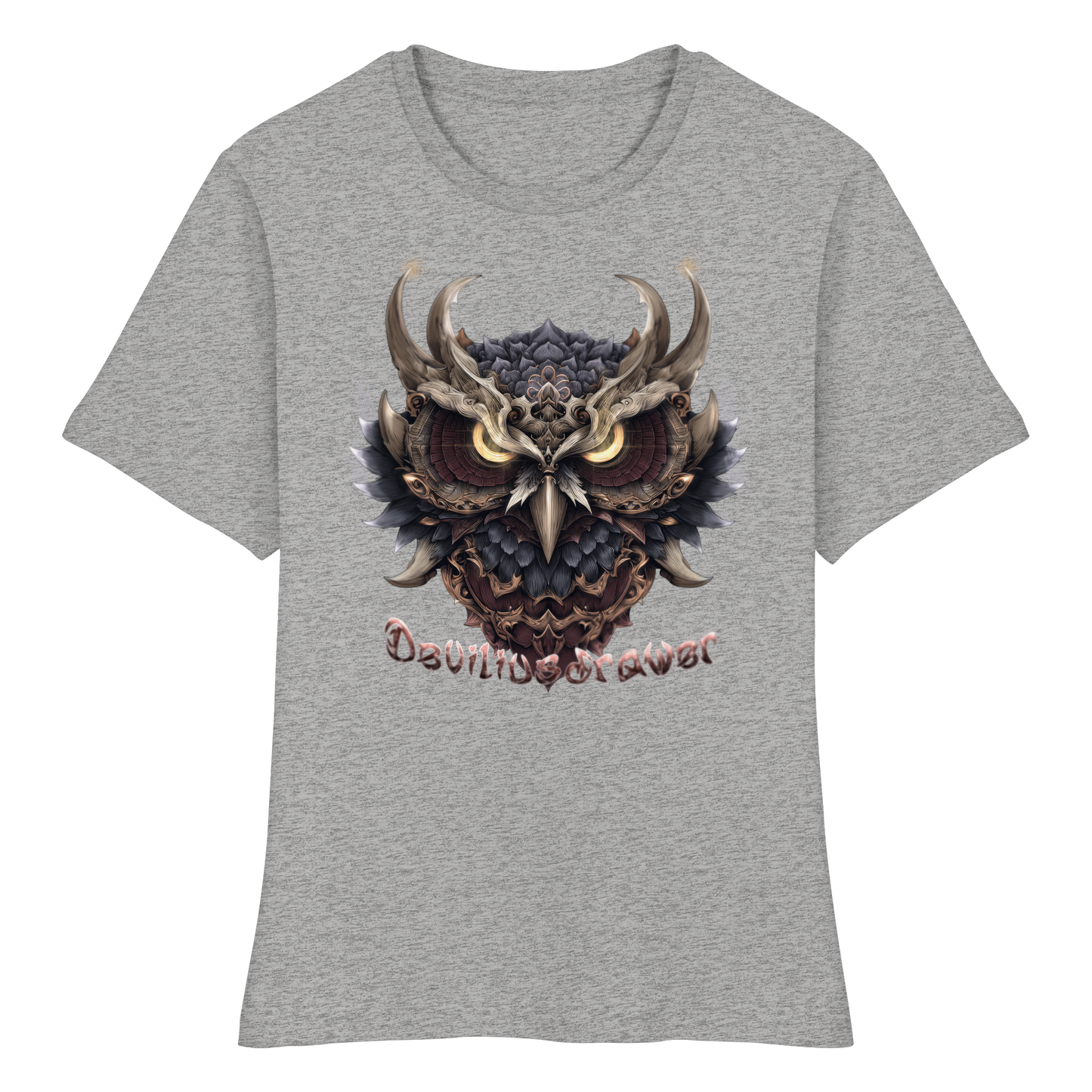 Deviliusdrawer Golden Owl - Fitted Ladies Organic Shirt