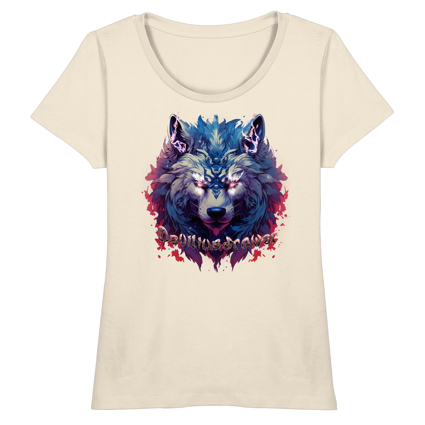 Deviliusdrawer Magic Wolf - Fitted Ladies Organic Shirt