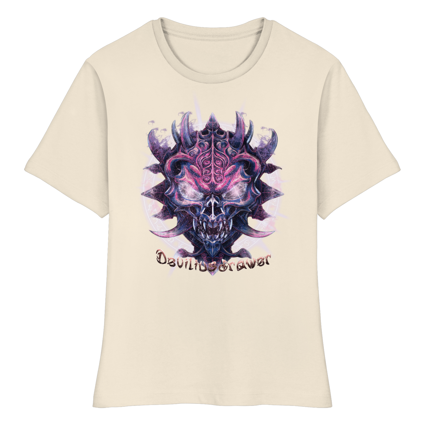 Deviliusdrawer Fire Demon - Fitted Ladies Organic Shirt