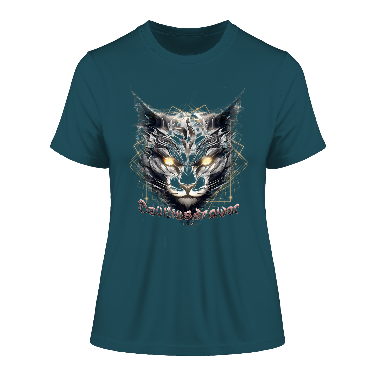 Deviliusdrawer Magician Cat - Fitted Ladies Organic Shirt
