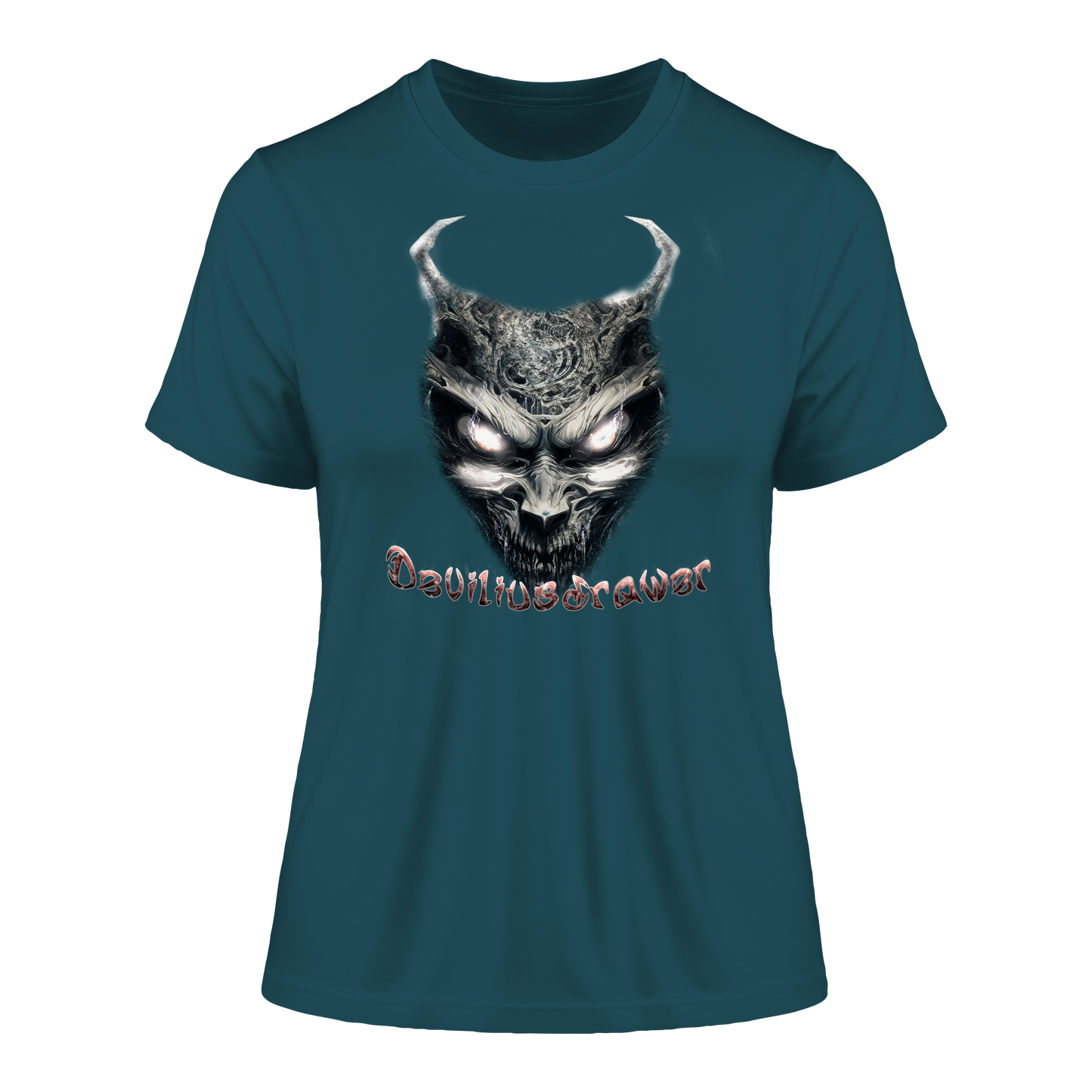 Deviliusdrawer Demonic Evil Zombie - Fitted Ladies Organic Shirt