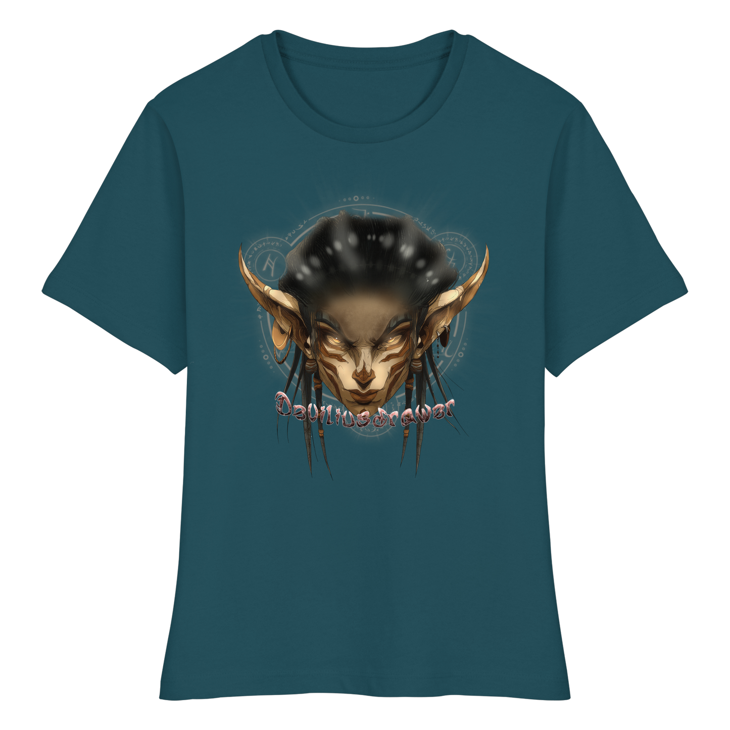 Deviliusdrawer Gold Magician Elf - Fitted Ladies Organic Shirt