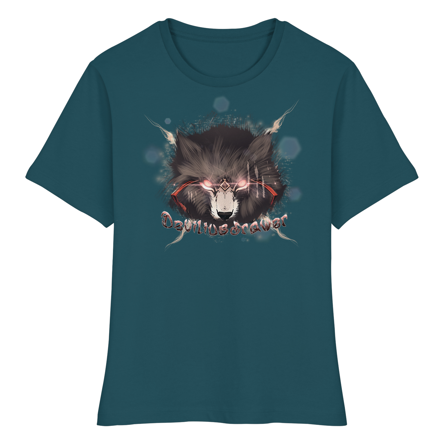 Deviliusdrawer Sparking Wolf - Fitted Ladies Organic Shirt