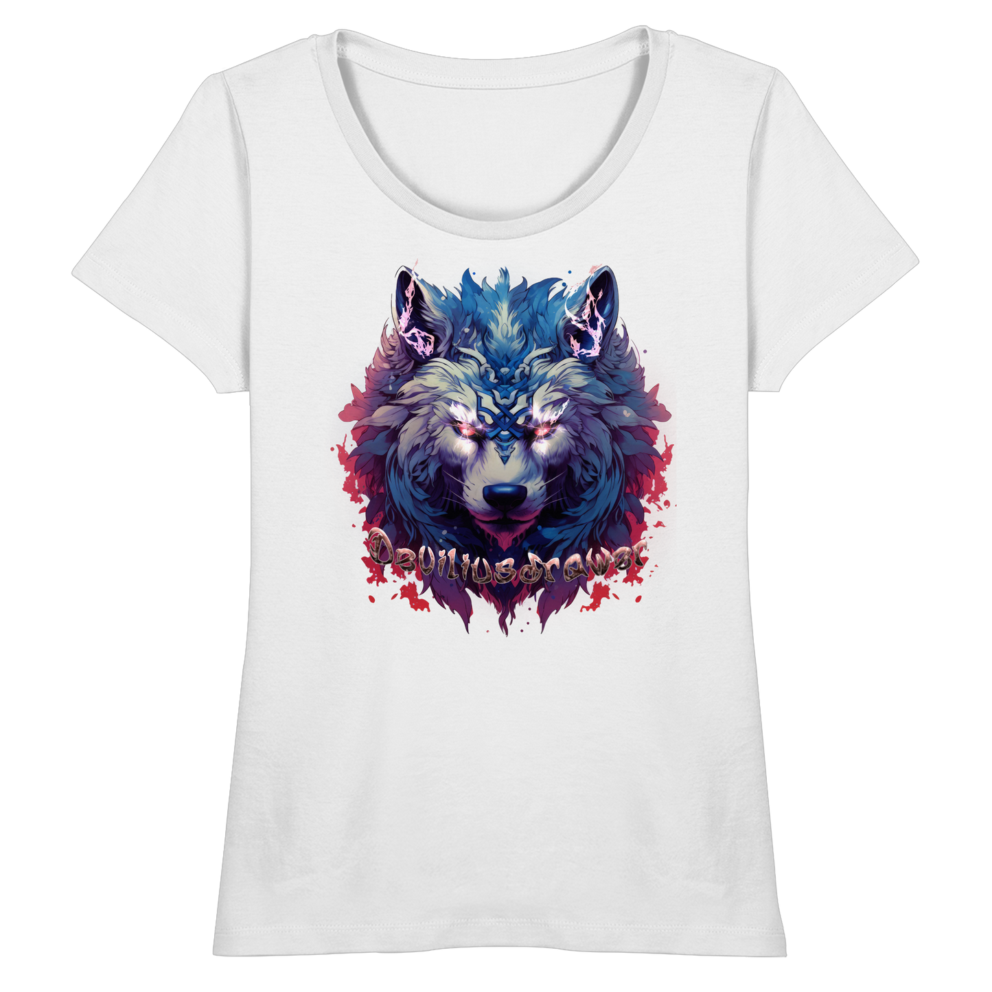 Deviliusdrawer Magic Wolf - Fitted Ladies Organic Shirt