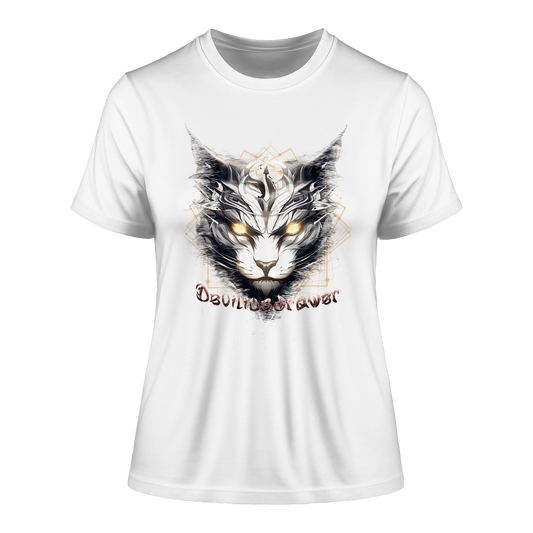 Deviliusdrawer Magician Cat - Fitted Ladies Organic Shirt