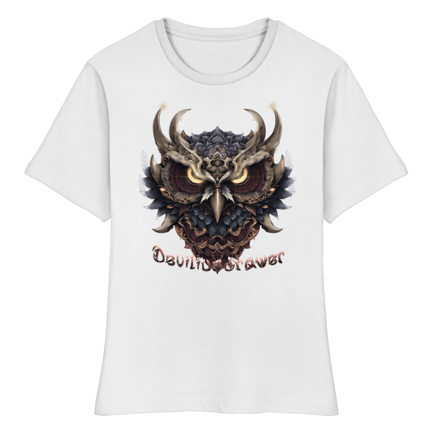 Deviliusdrawer Golden Owl - Fitted Ladies Organic Shirt