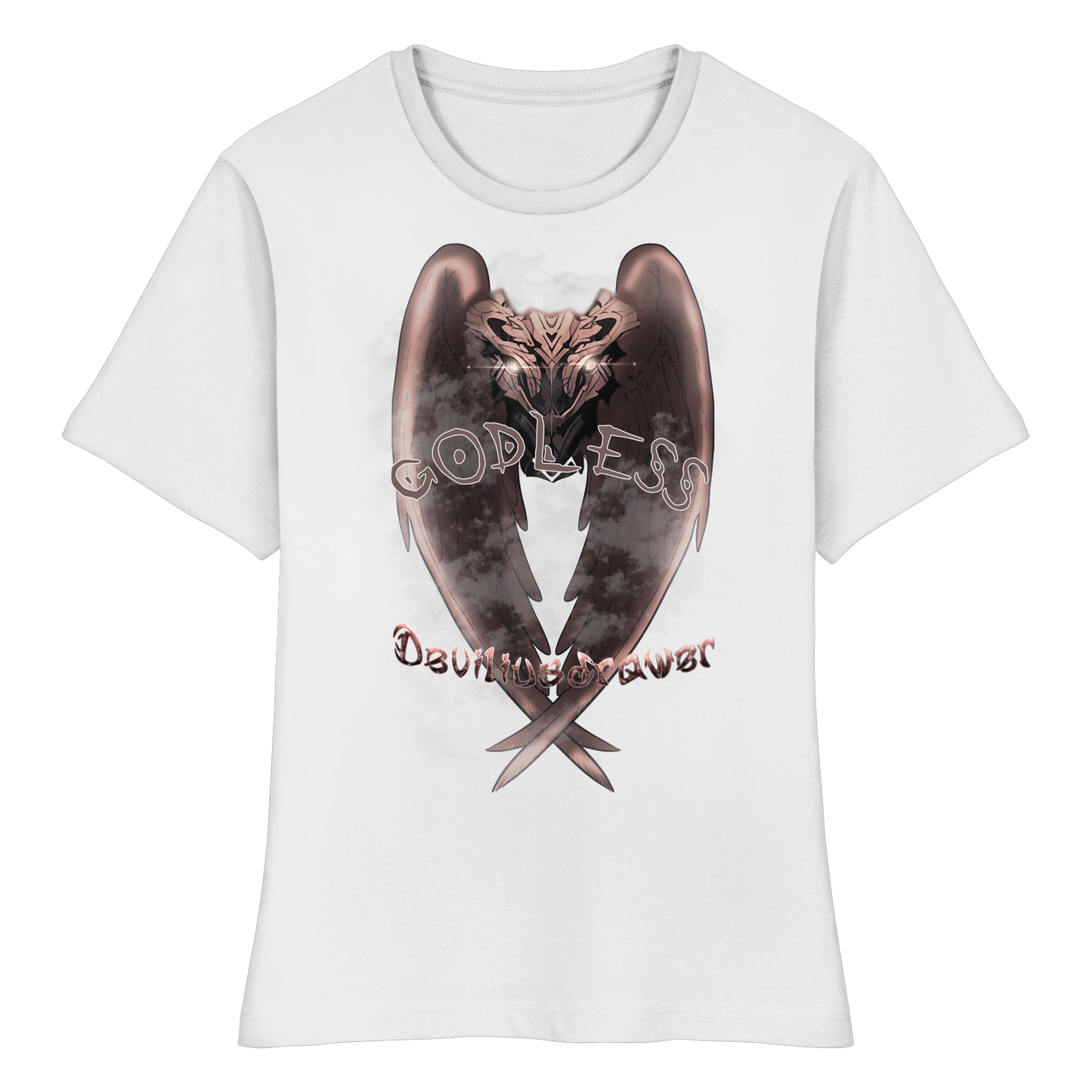 Deviliusdrawer Godless Owl - Fitted Ladies Organic Shirt
