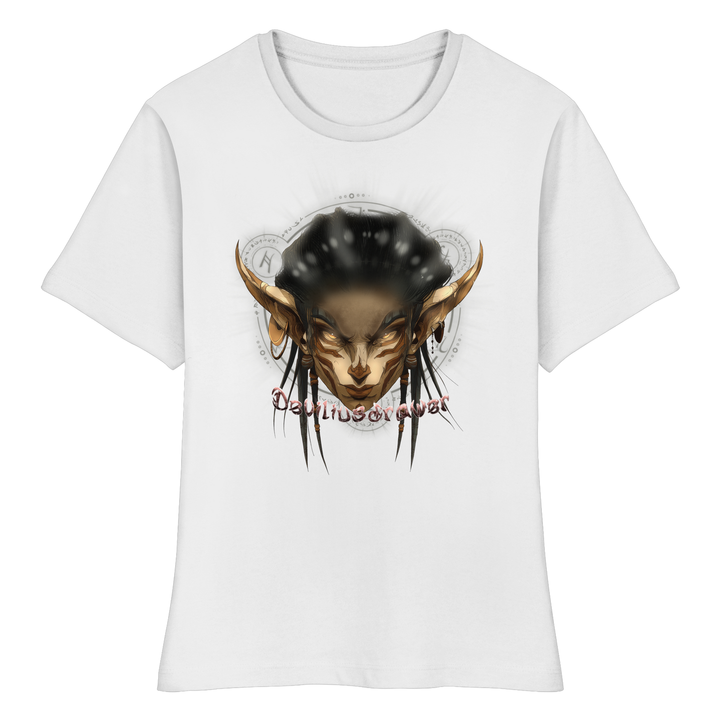 Deviliusdrawer Gold Magician Elf - Fitted Ladies Organic Shirt