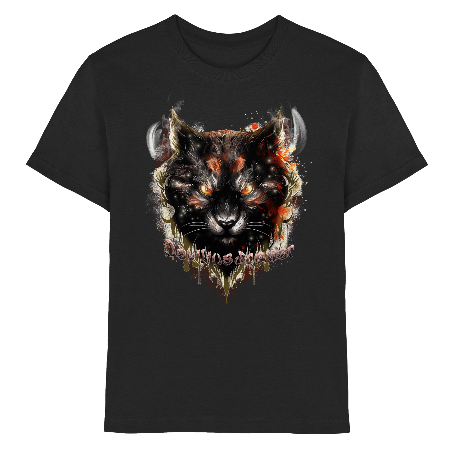 Deviliusdrawer Red Devil Cat - Kids Premium Shirt