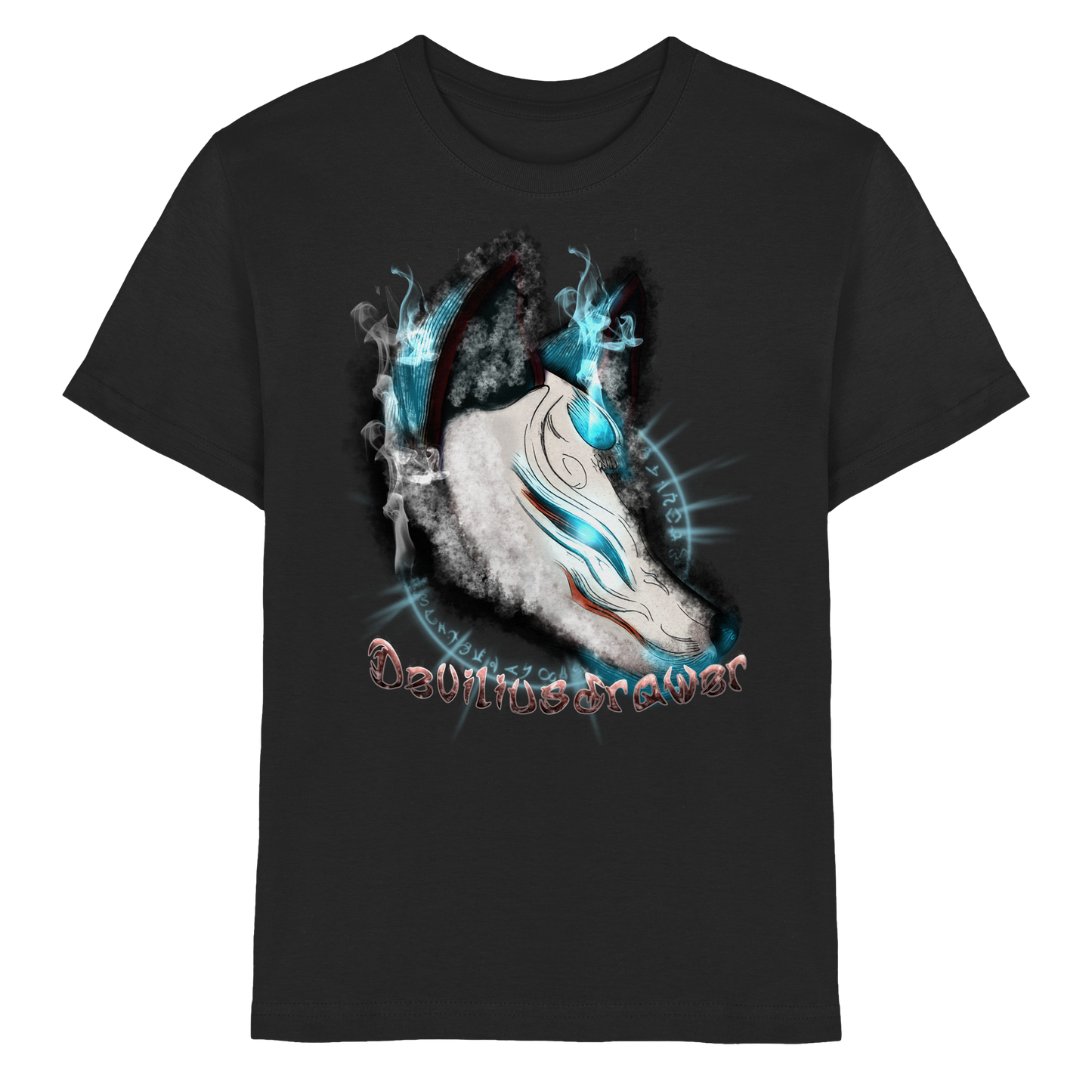 Deviliusdrawer Darkness Kitsune - Kids Premium Shirt