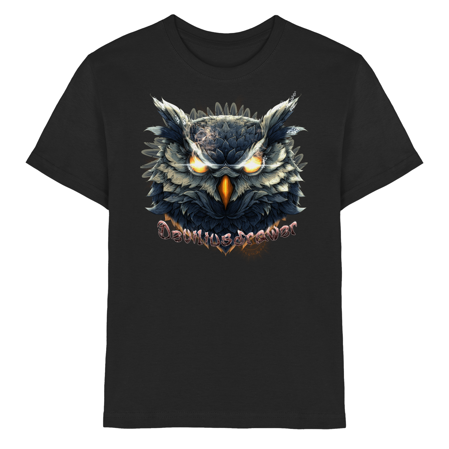 Deviliusdrawer Dark Fire Owl - Kids Premium Shirt