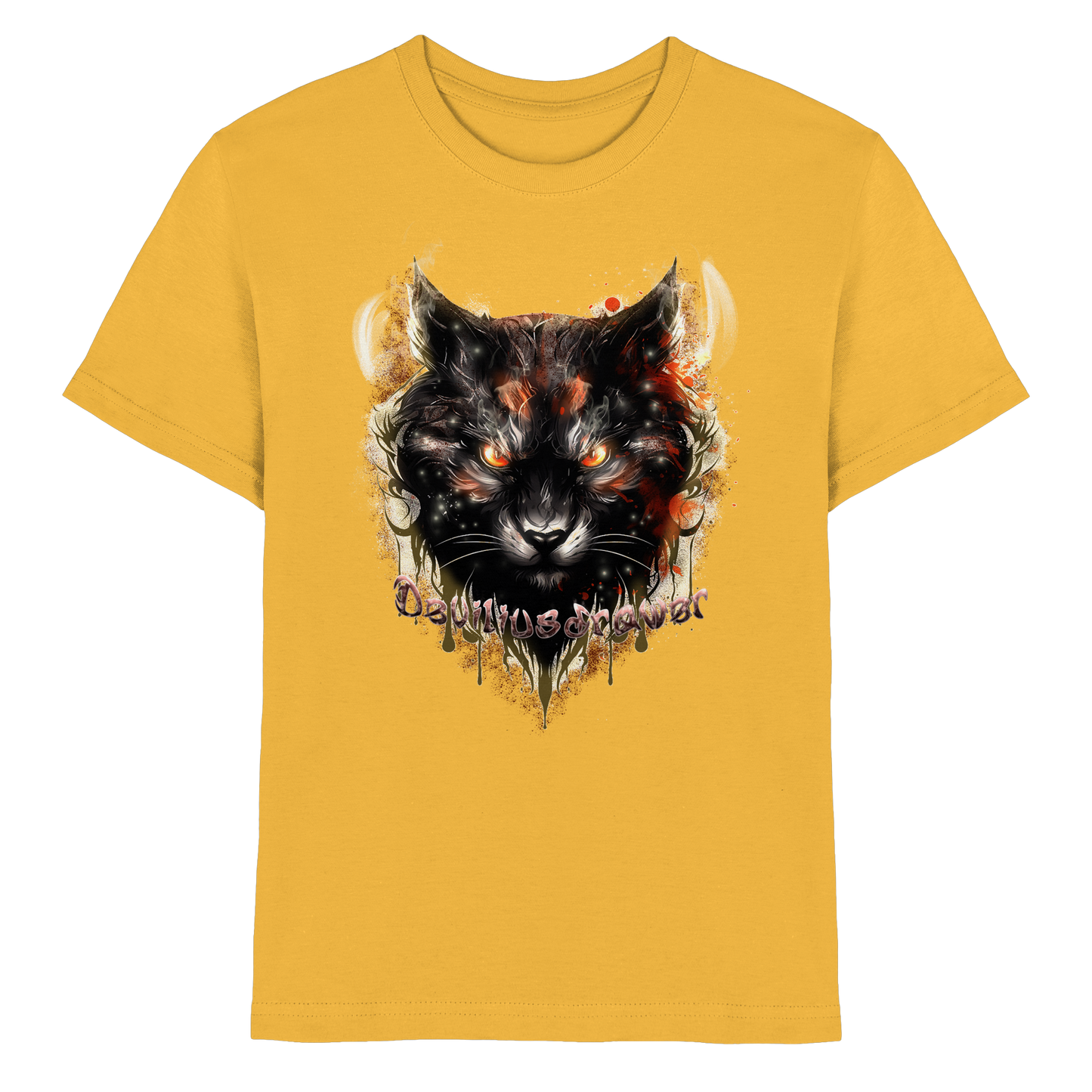 Deviliusdrawer Red Devil Cat - Kids Premium Shirt