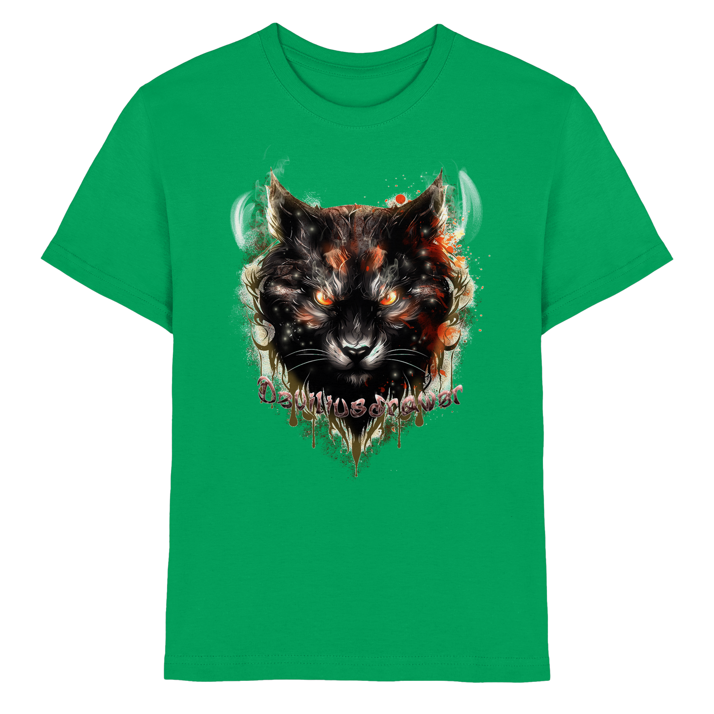 Deviliusdrawer Red Devil Cat - Kids Premium Shirt