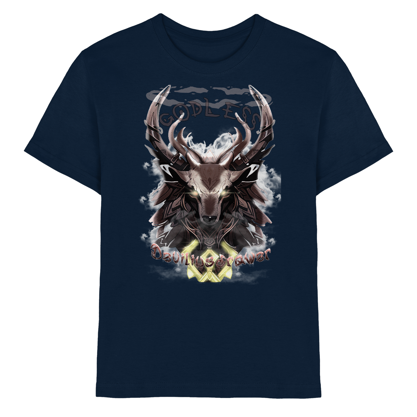 Deviliusdrawer Godless Deer - Kids Premium Shirt