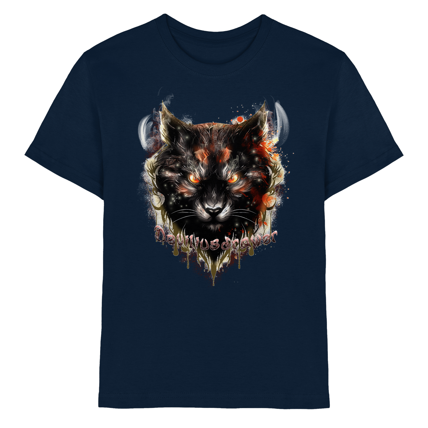 Deviliusdrawer Red Devil Cat - Kids Premium Shirt