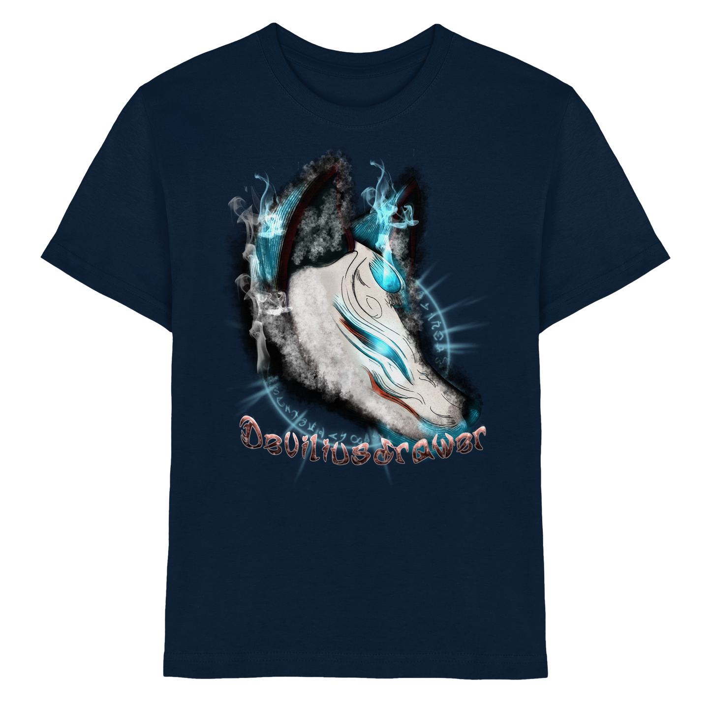 Deviliusdrawer Darkness Kitsune - Kids Premium Shirt