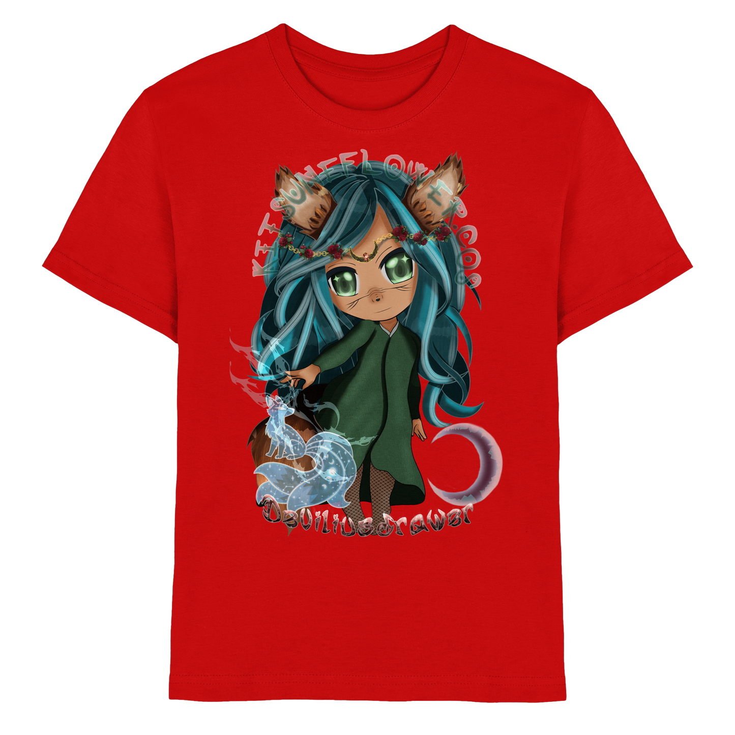 Deviliusdrawer Kitsuneflower - Kids Premium Shirt