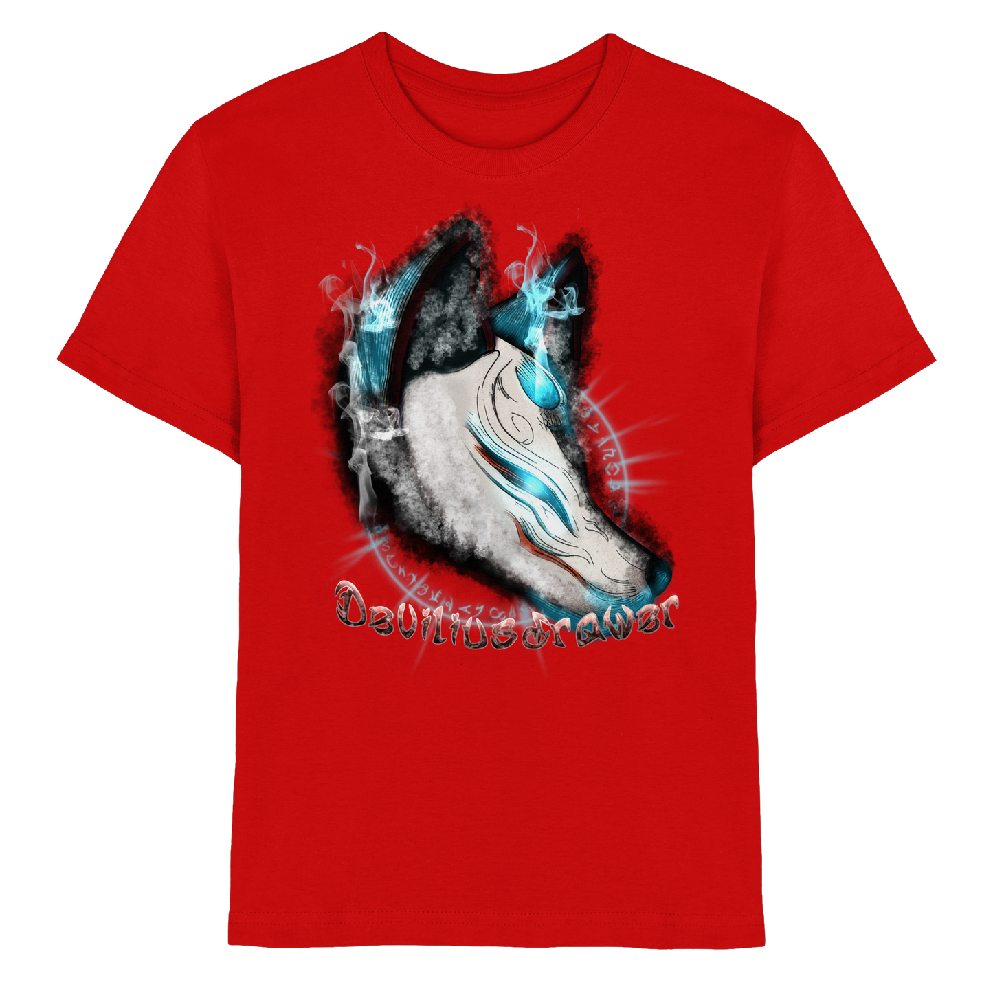 Deviliusdrawer Darkness Kitsune - Kids Premium Shirt