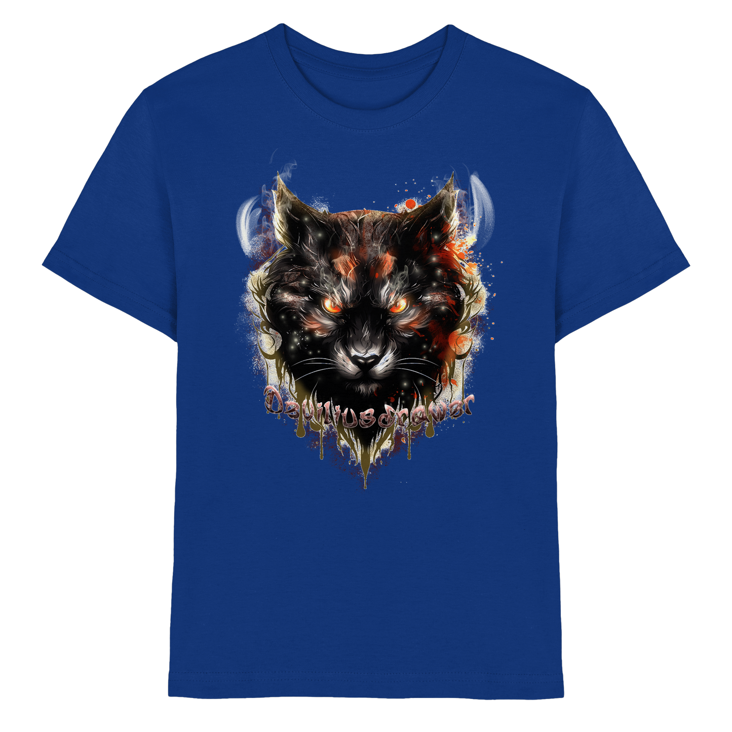 Deviliusdrawer Red Devil Cat - Kids Premium Shirt