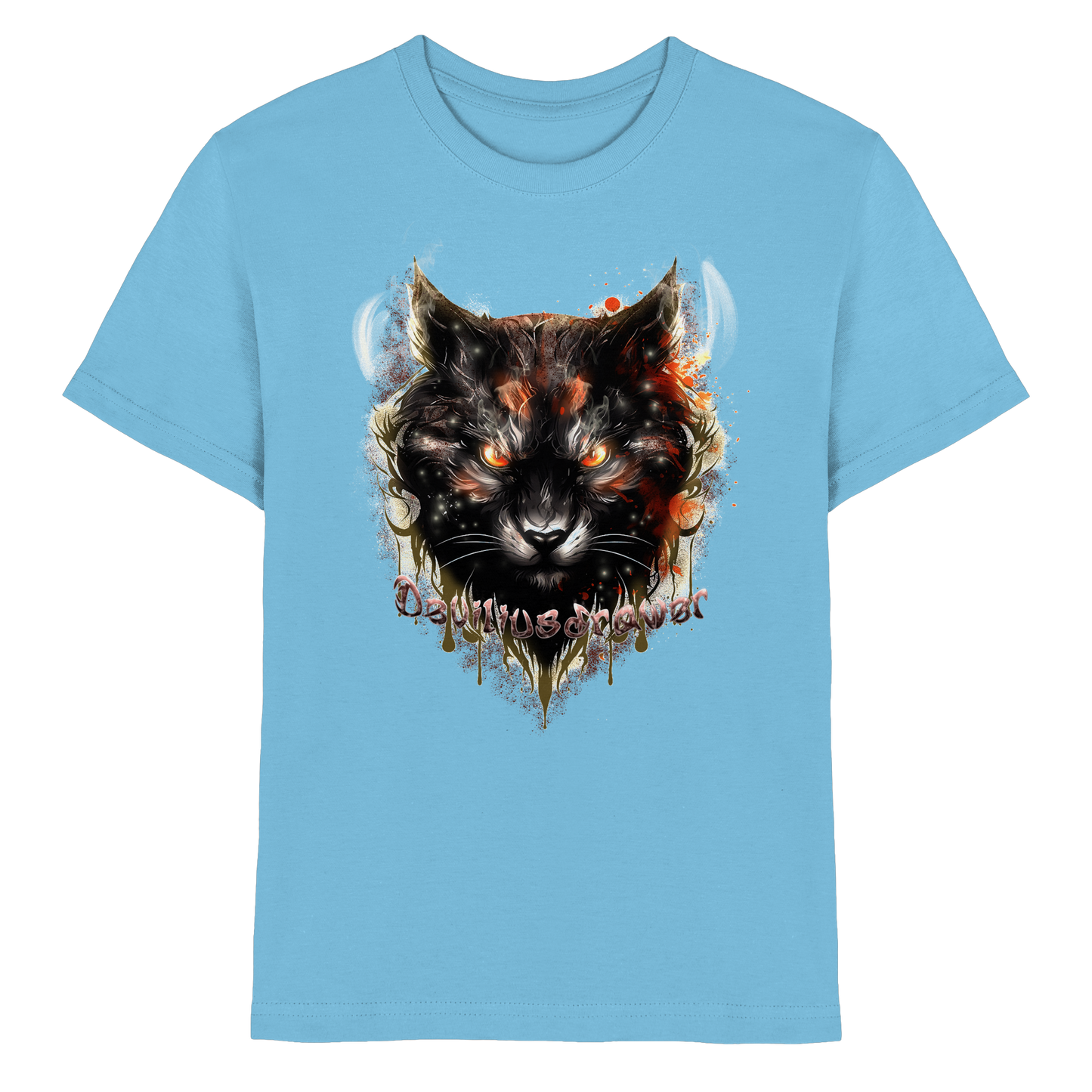 Deviliusdrawer Red Devil Cat - Kids Premium Shirt