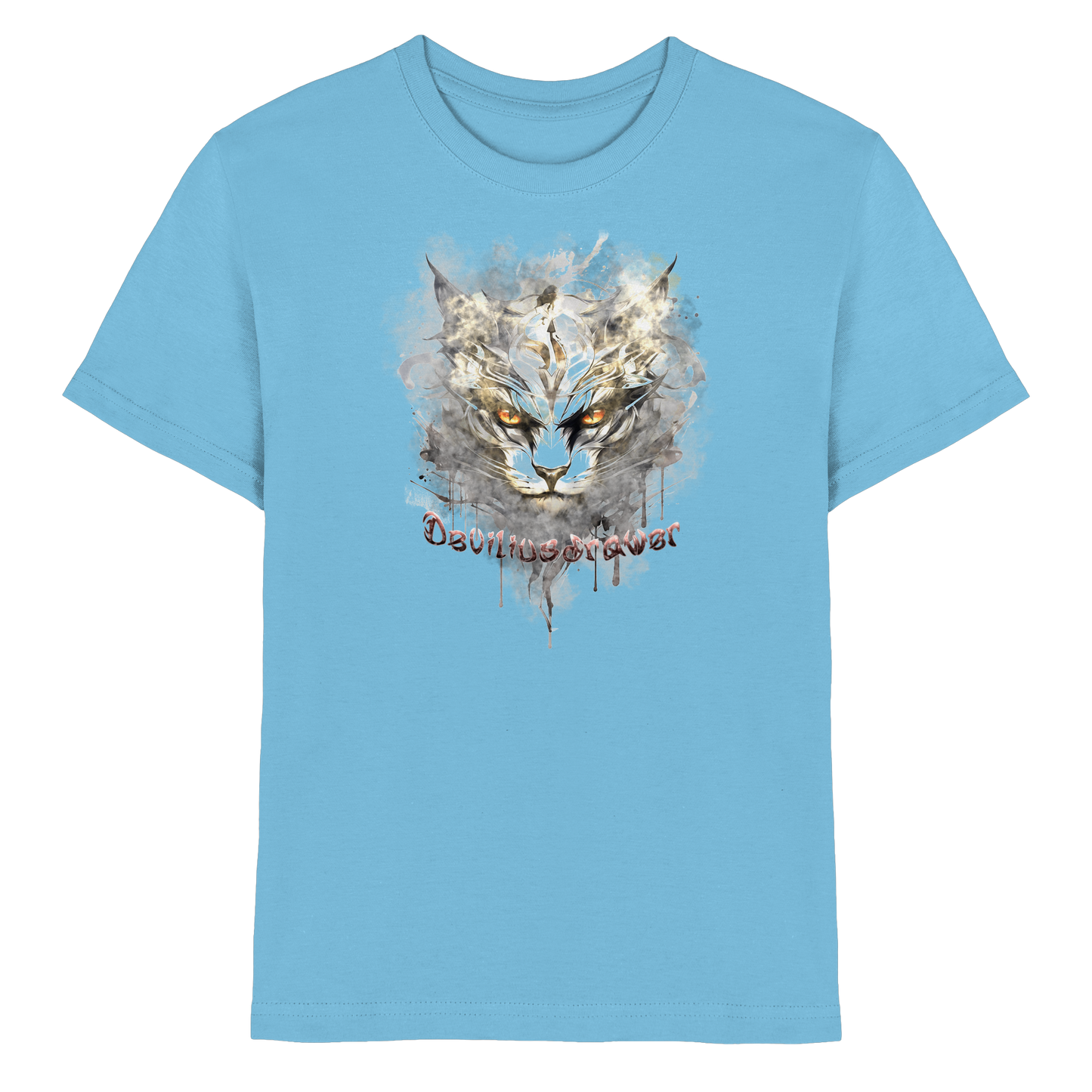 Deviliusdrawer White Catgod - Kids Premium Shirt