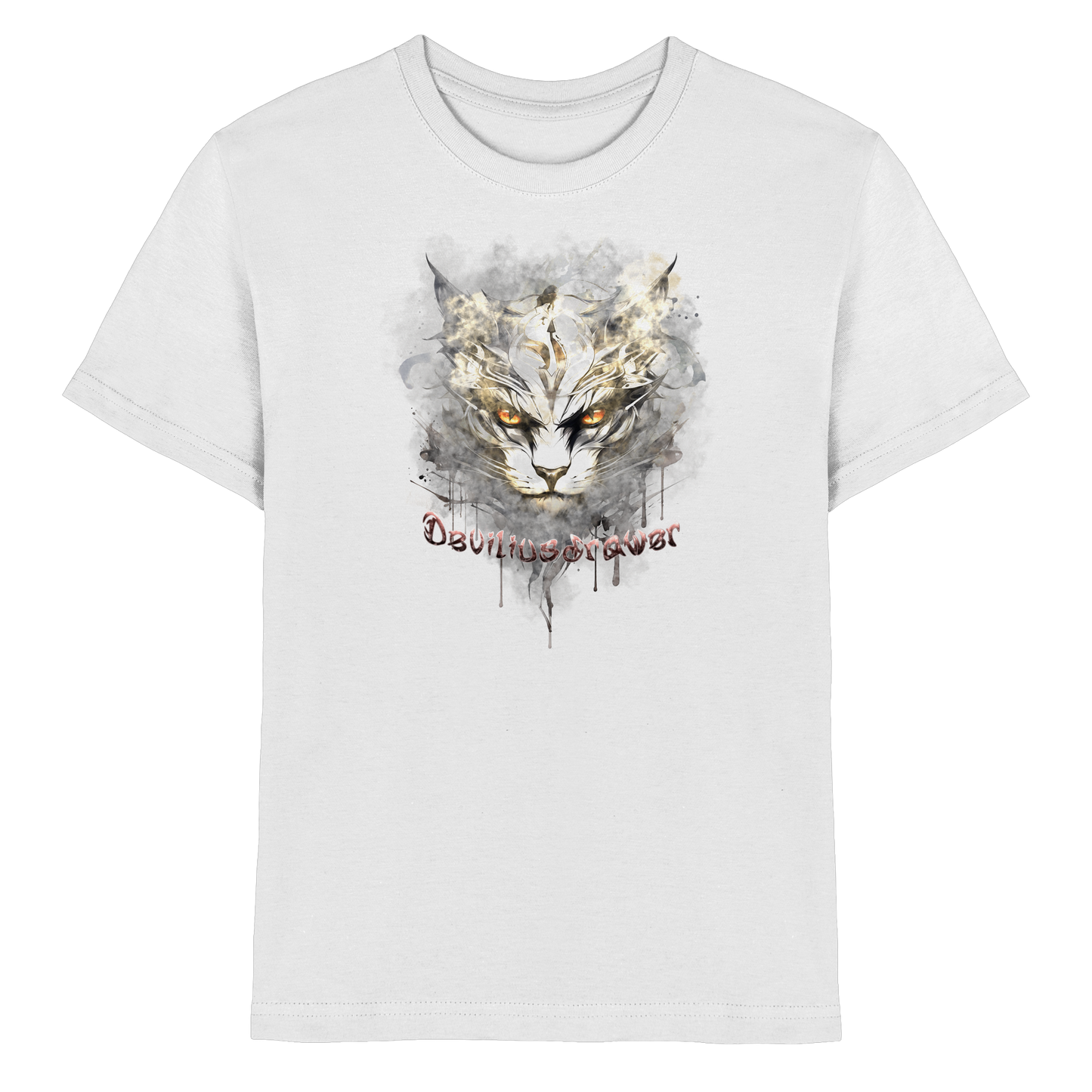 Deviliusdrawer White Catgod - Kids Premium Shirt